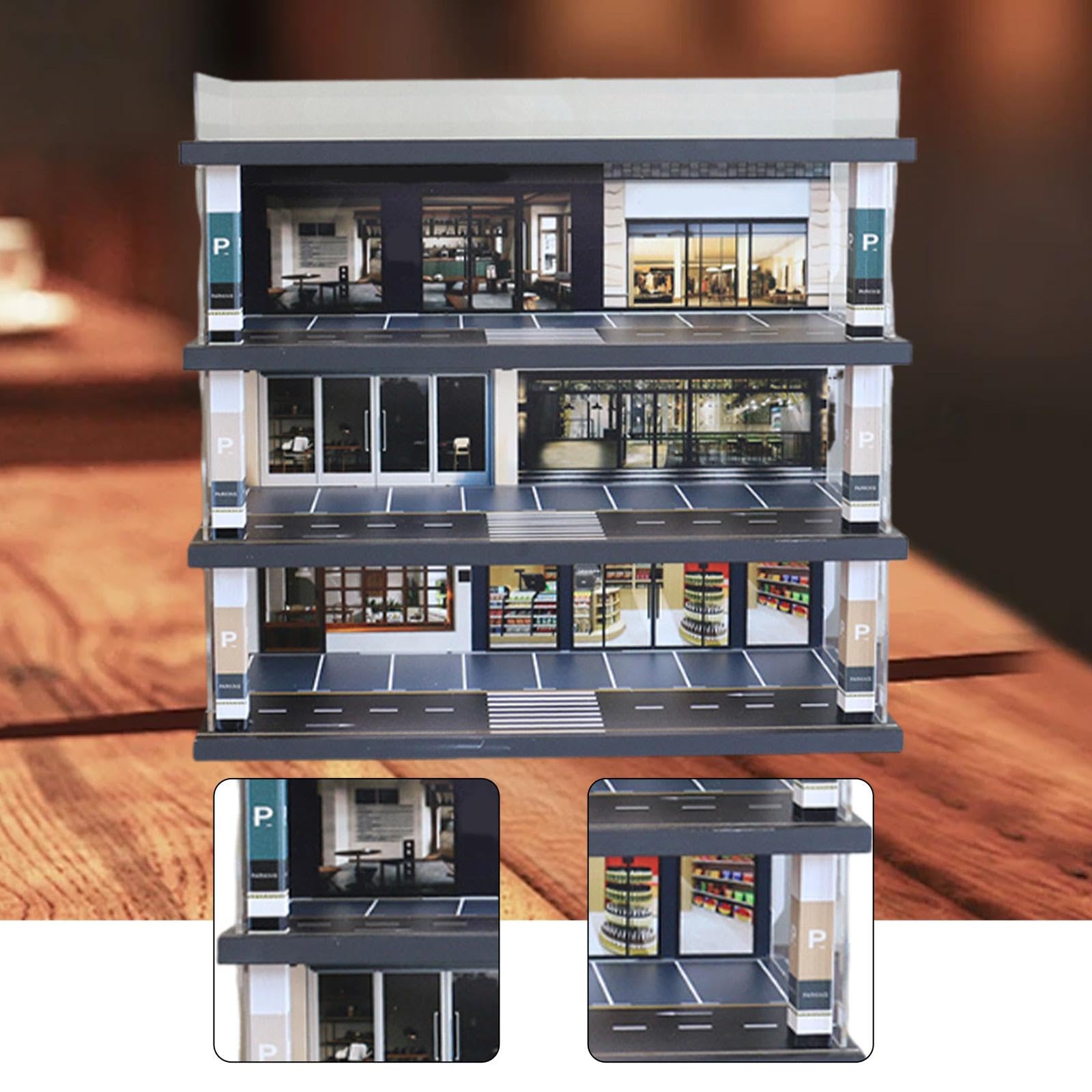 1/64 Modellauto Vitrine, Miniatur Szenario, Modellauto Displaybox