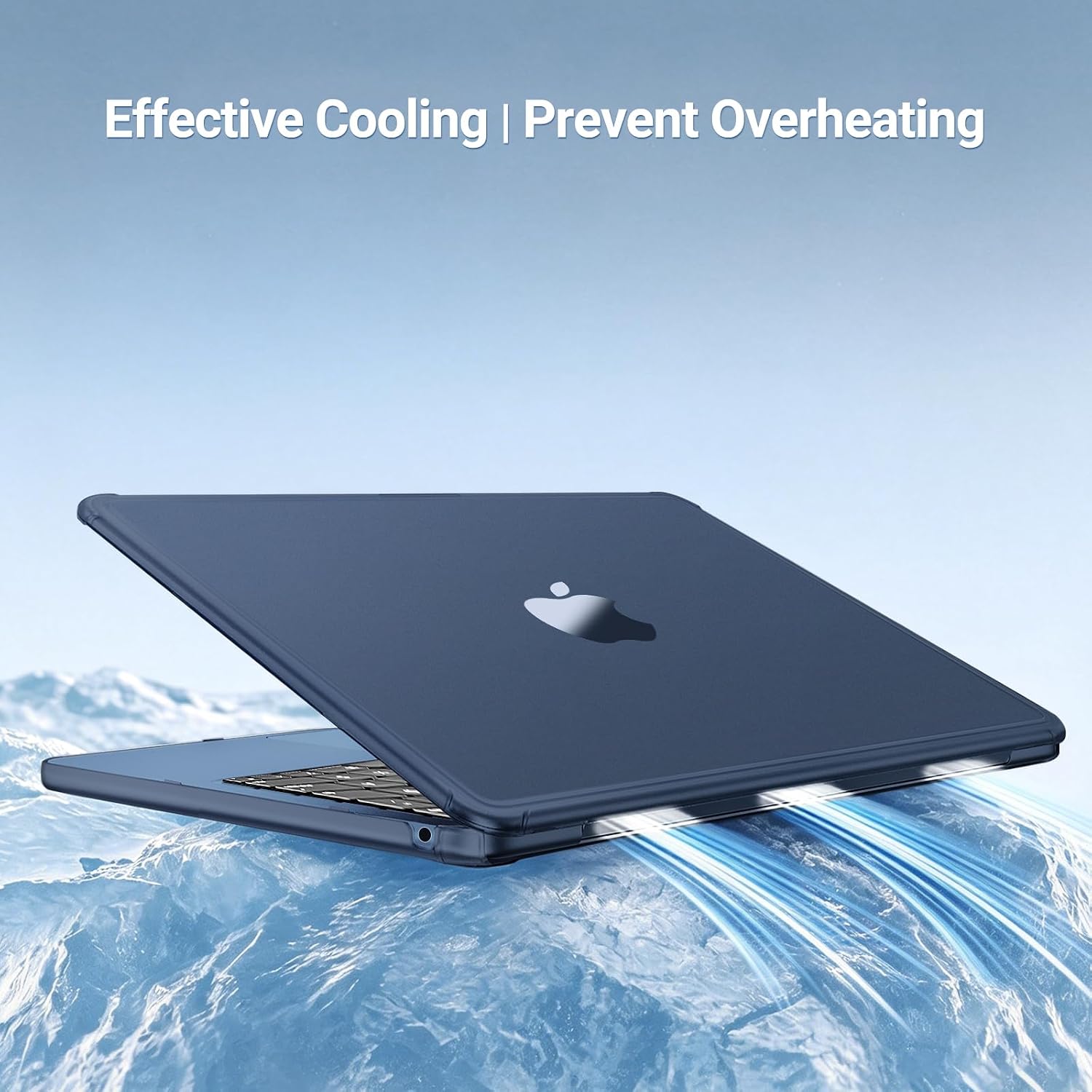 MOSISO Compatible with MacBook Air 15 inch Case M5 2026 M4 M3 M2 2025-2023 A3448 A3241 A3114 A2941, Matte Finish Protective Hard Shell with Reinforced Corners &Keyboard Cover&Screen Film, Midnight
