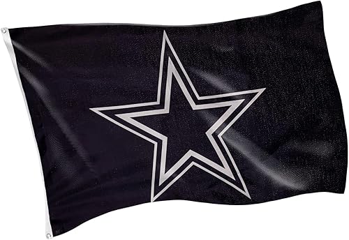 NFL Dallas Cowboys - Bandera duradera de 3 x 5 para exteriores con ojales, bandera y pancarta resistentes para jardín al aire libre y patio, bandera