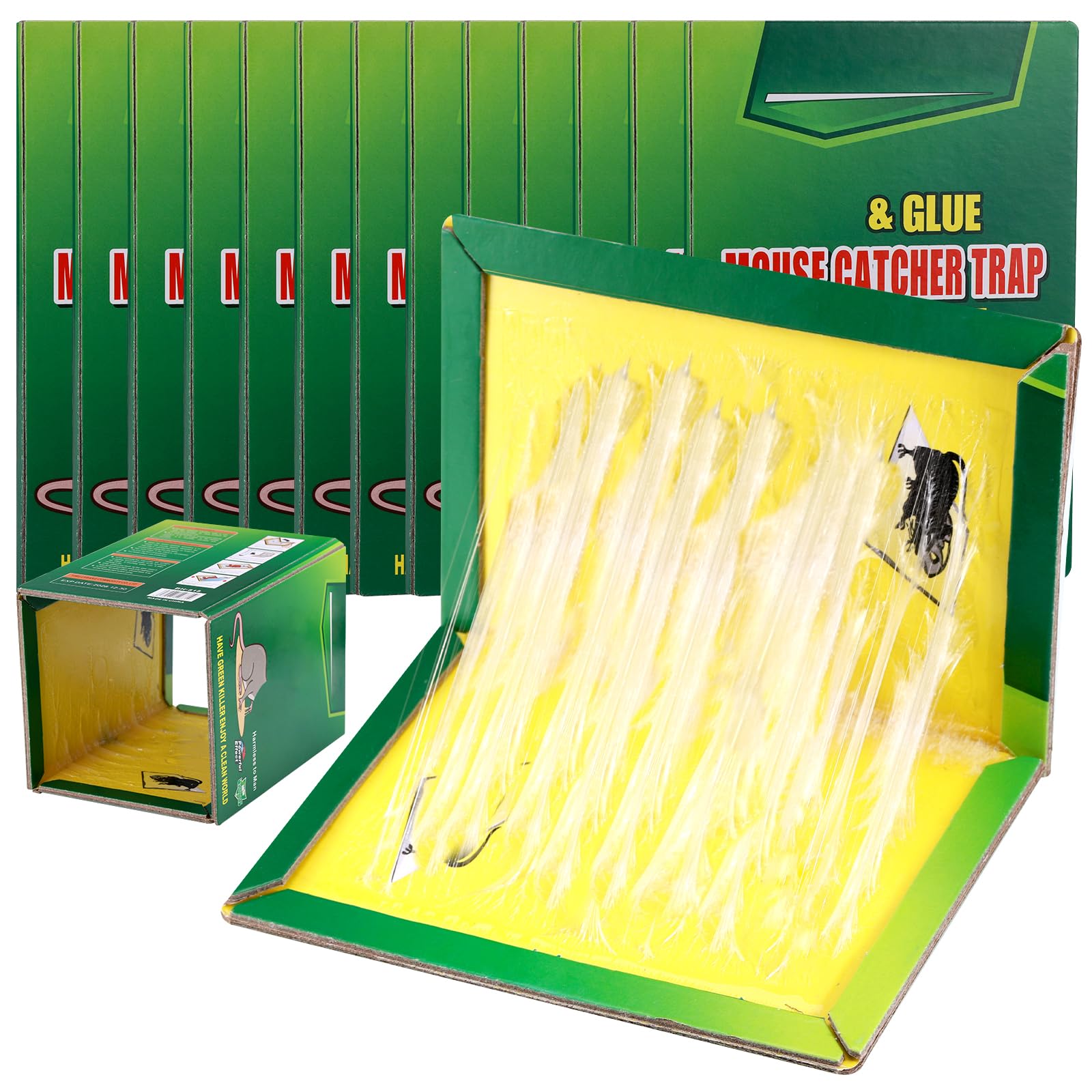 14Pcs Trampa Pegamento Ratones, Profesional Trampas para Ratones Ecológicas, Trampa Adhesiva para Ratas, Potentes Trampas para Ratas Grandes Adhesivas, Trampas Ratas Apto para Cucarachas Y Arañas