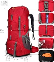 Doshwin 70L Trekking Hátizsák Esővédővel Camping Túrázáshoz 2