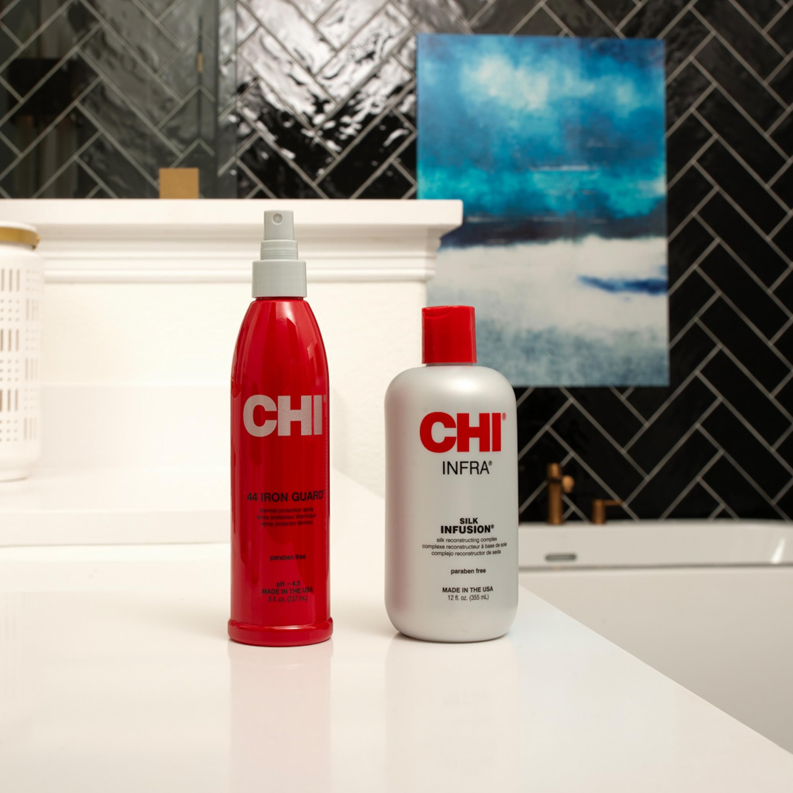 CHI Infra Silk Infusion, Leave-In Reconstructing Treatment To Strengthen & Protect All Hair Types, Alcohol-Free, 340 mL - Image 2