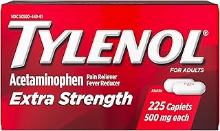 Sponsored Ad - Tylenol Extra Strength Caplets with 500 mg Acetaminophen Pain Reliever Fever Reducer, 225 Count