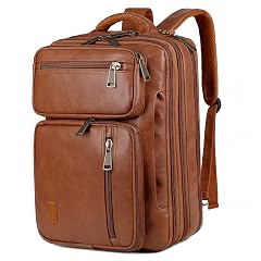 Baosha Vegan Leather Laptop Backpack Briefcase Hybrid 15 6 Inch Laptop Travel Backpack Hiking College Backpack for Men