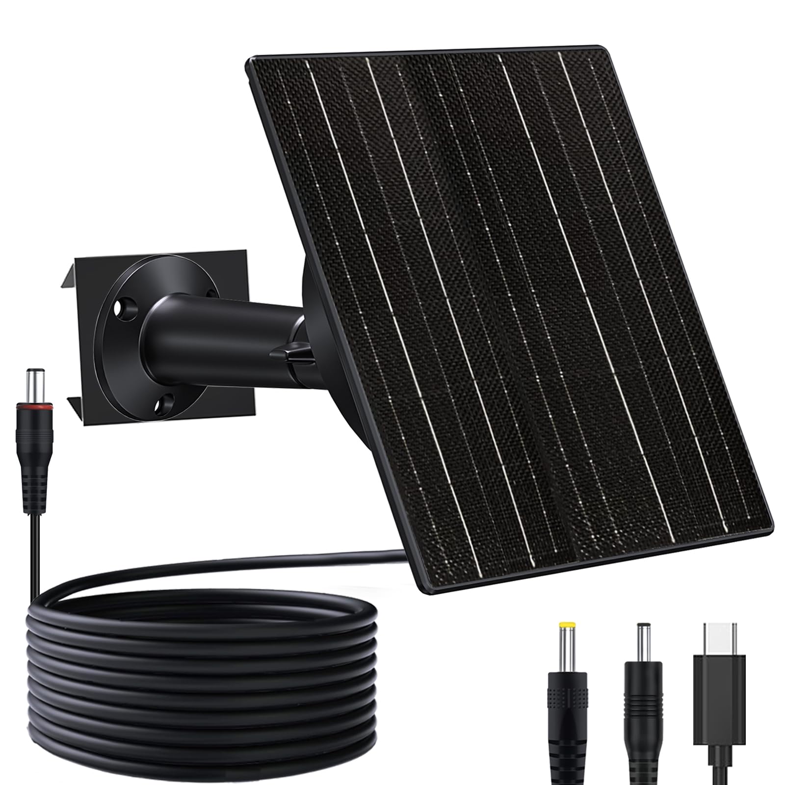 10W Solarpanel mit 10400mAh Akku, 5V/12V einstellbarer Ausgang, IP66 wasserdicht für Überwachungskameras