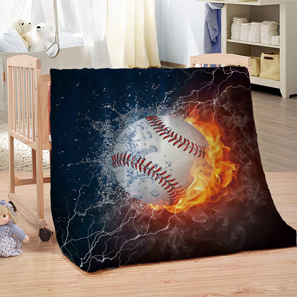 Super miękki flanelowy koc z polaru pasja i baseball lekki przytulny ciepły pluszowy koc na łóżko kanapę sofę 180 x 220 cm