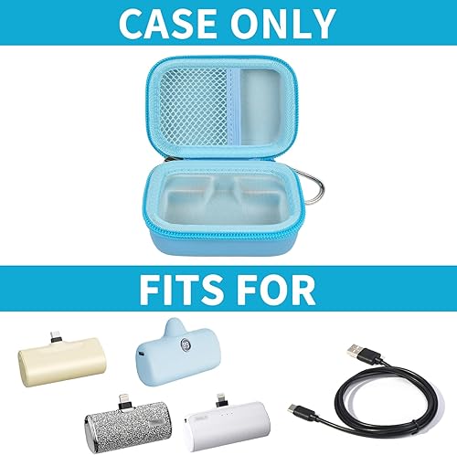 Vista 23 de casmilee Cargador portátil Power Bank Case para 2 piezas Swyop/para Feob/para Charmast/para JEJILL/para LanLuk/para VEGER/para iWALK/para Rosado