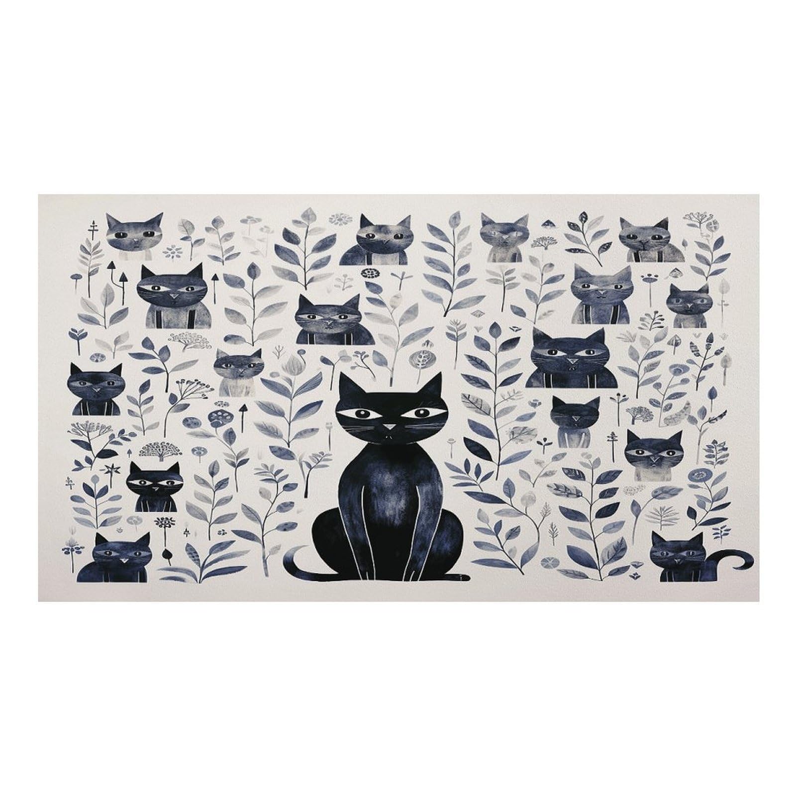 Tapis de nourriture simple pour chat et chat - Tapis d'alimentation antidérapant - Facile à nettoyer pour la nourriture et l'eau - Fournitures pour chien et chat - 43,2 x 76,2 cm