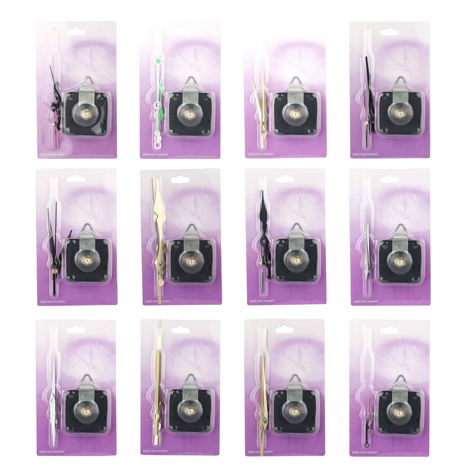 MIVAIUN 3 Pcs Mécanisme D'horloge Murale Avec 4 Paires De Mains