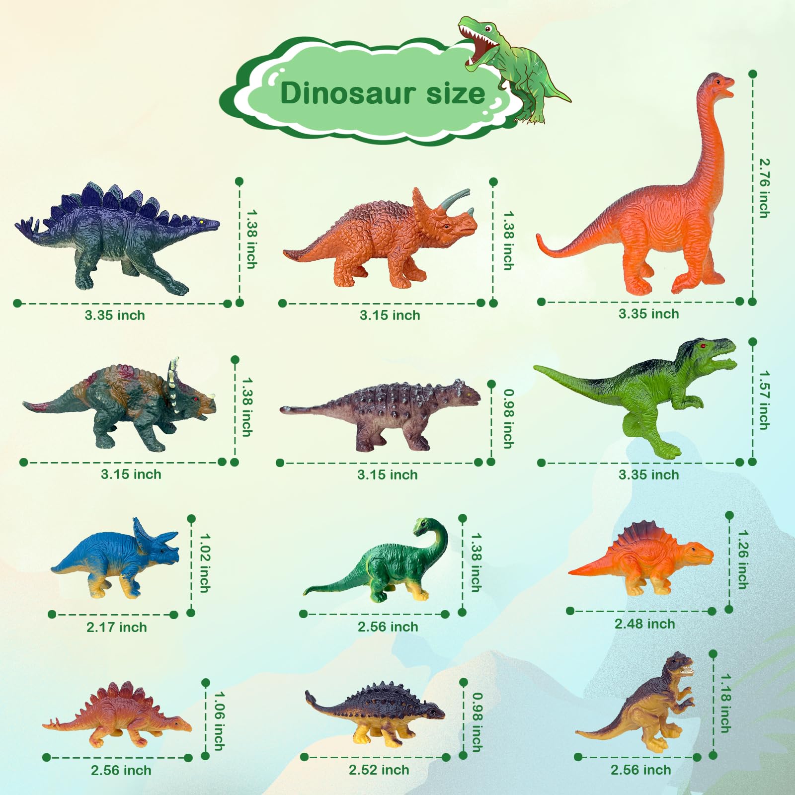 Dinosaur Toys for Kids - 12 Realistic Figures -6