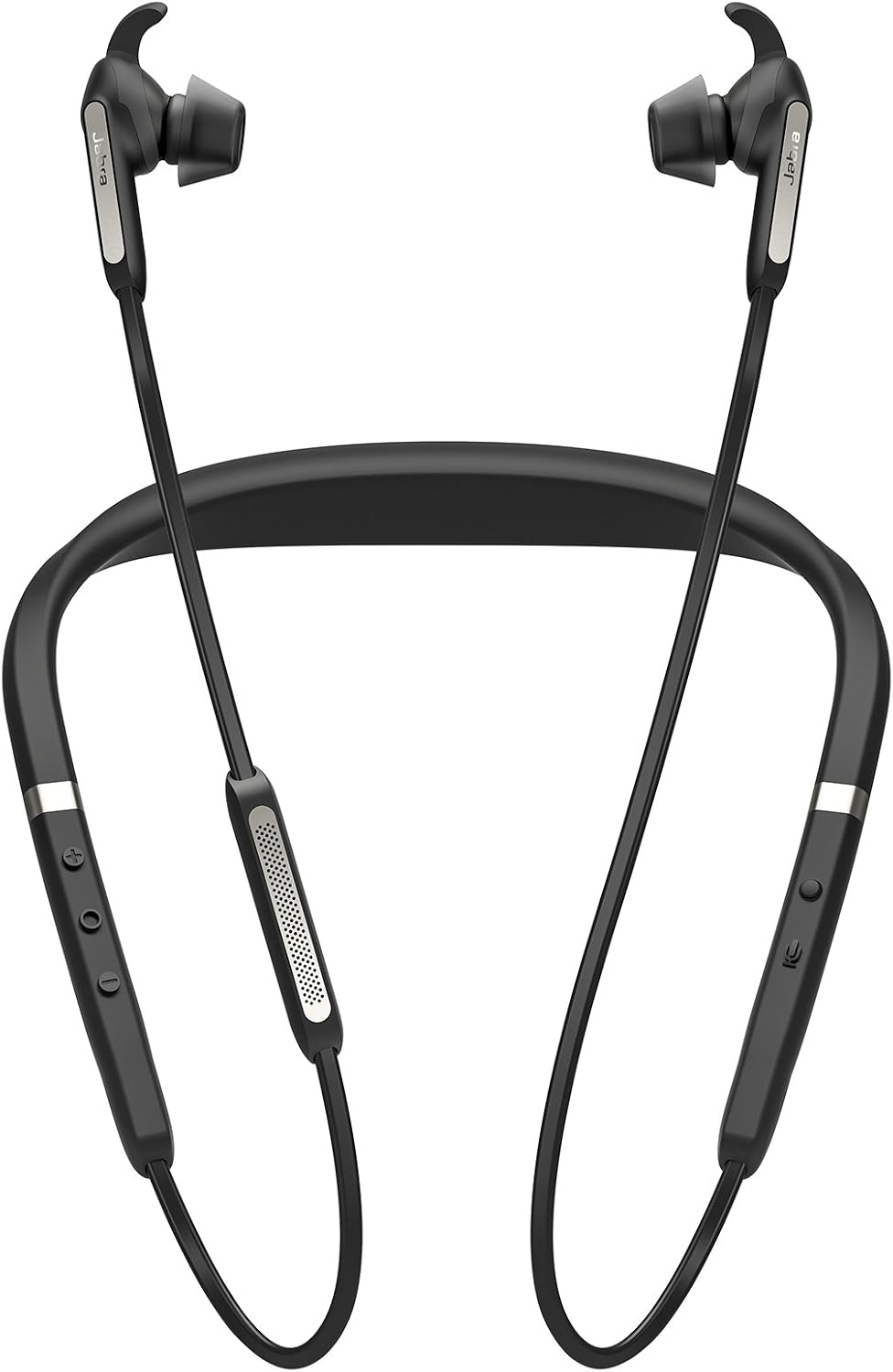 Jabra Elite 65e Titanium Black Neckband Headphones (Renewed)