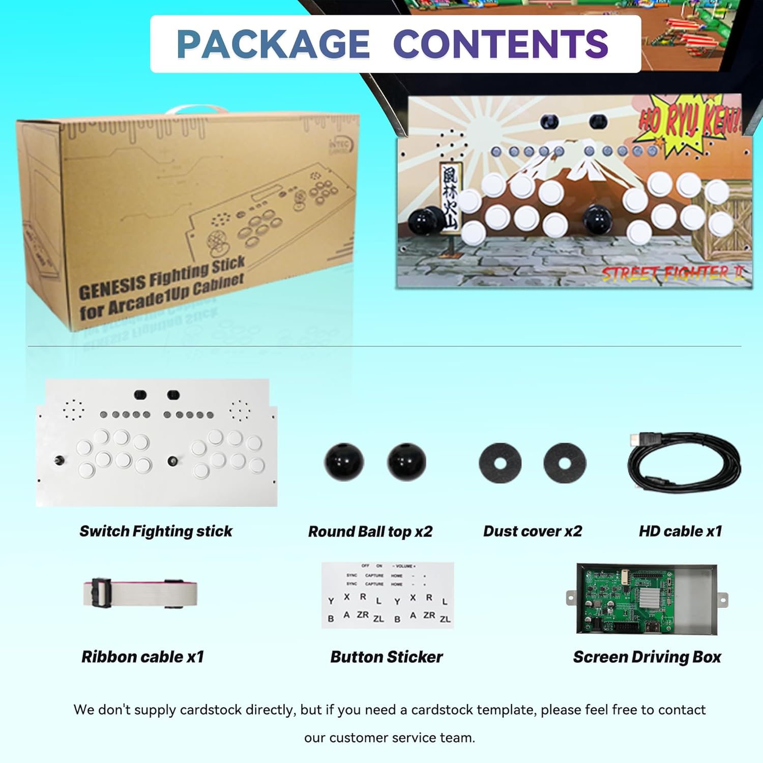 Switch Fighting Stick for Arcade1Up Cabinet, Play Your Switch Arcade Stick on The Cabinet, Modded Switch Joysticks Specially Designed for Arcade1Up