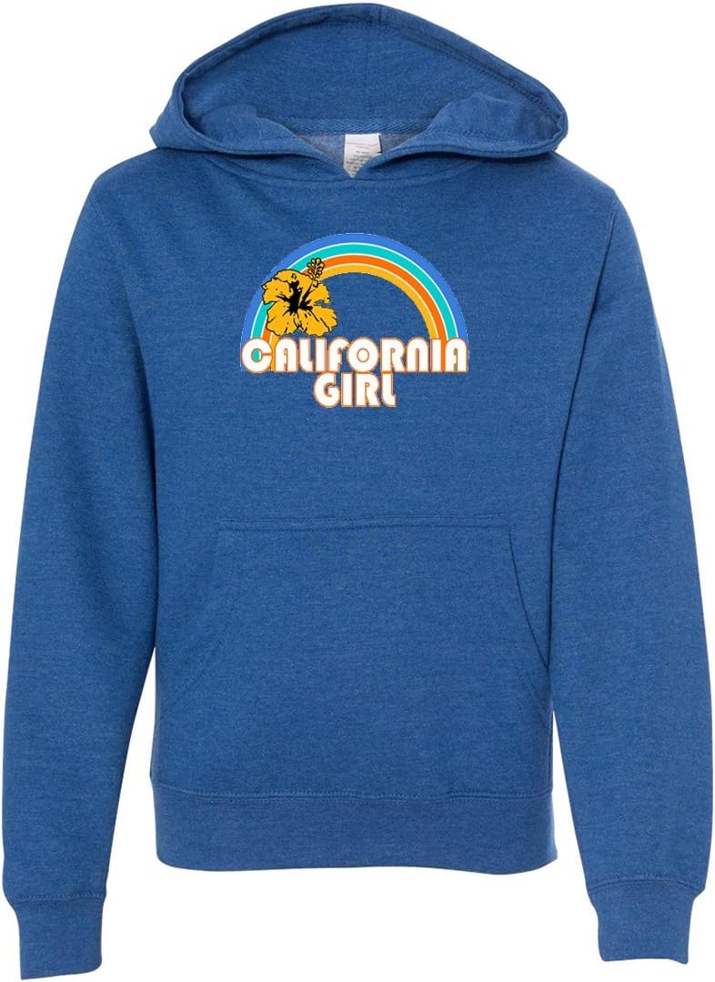 Dolphin Shirt Co California Girl Rainbow Hibiscus Youth Sweatshirt Hoodie