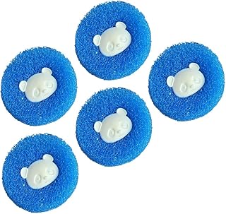 Washing Machine Hair Catcher 5pcs Bear Design Laundry Balls – Lint And Pet Hair Remover Sponge For Washer And Dryer | Clothing Protector Anti Debris Laundry Filter Washing Accessory
