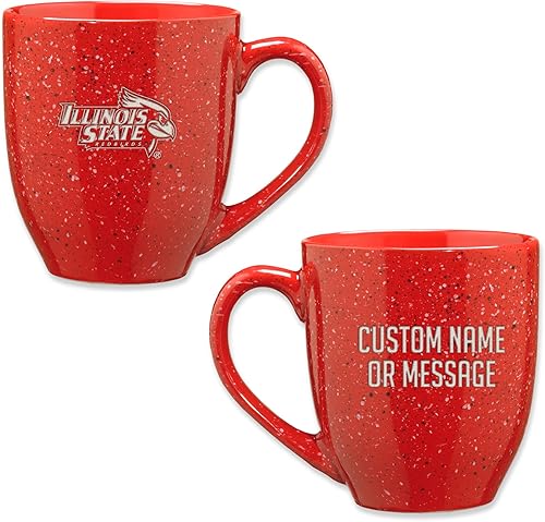 Miniatura 104 de Rico Industries NCAA UCLA Bruins Royal Blue - Taza de café de cerámica moteada grabada con láser de 16 onzas