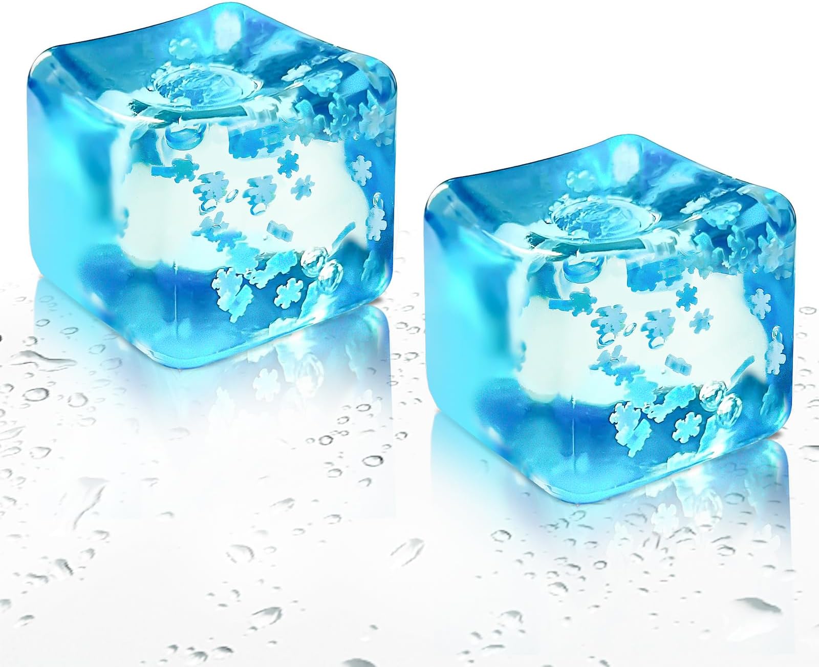 2Pcs Stress Balls for Adults, Stress Cube Fidget Toys, Sensory Toys, Enhanced Grip Strength Squeeze Toys, Square Shape Stress Cube Toys