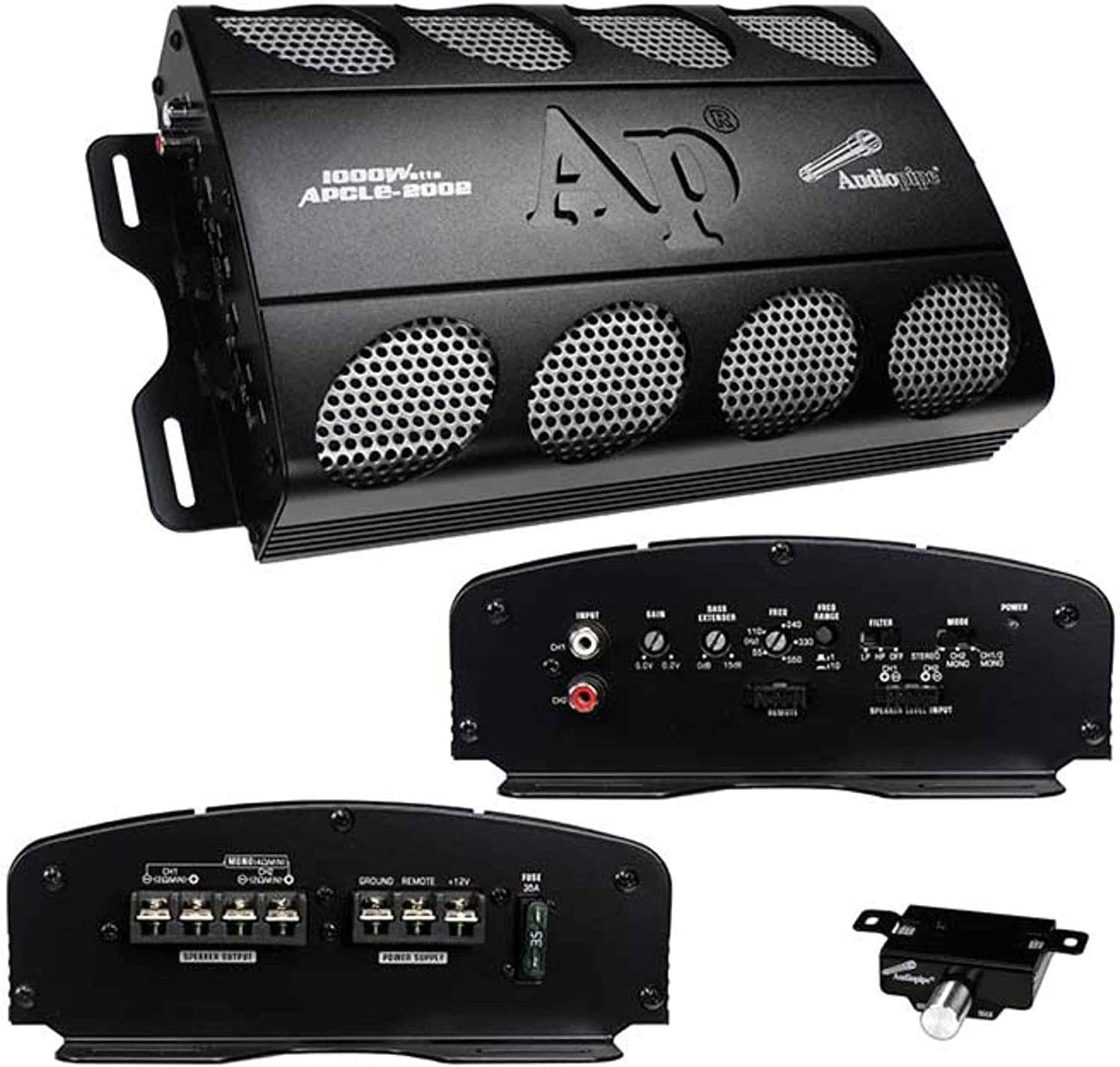 80% оƒƒ Dіѕсоunt AudioPipe APCLE-2002 Class AB 2 Channel 1000 Watt MAX Car Audio Sound System Power Amplifier Kit with Bass Knob, RCA Input/Output, and Overload Protection