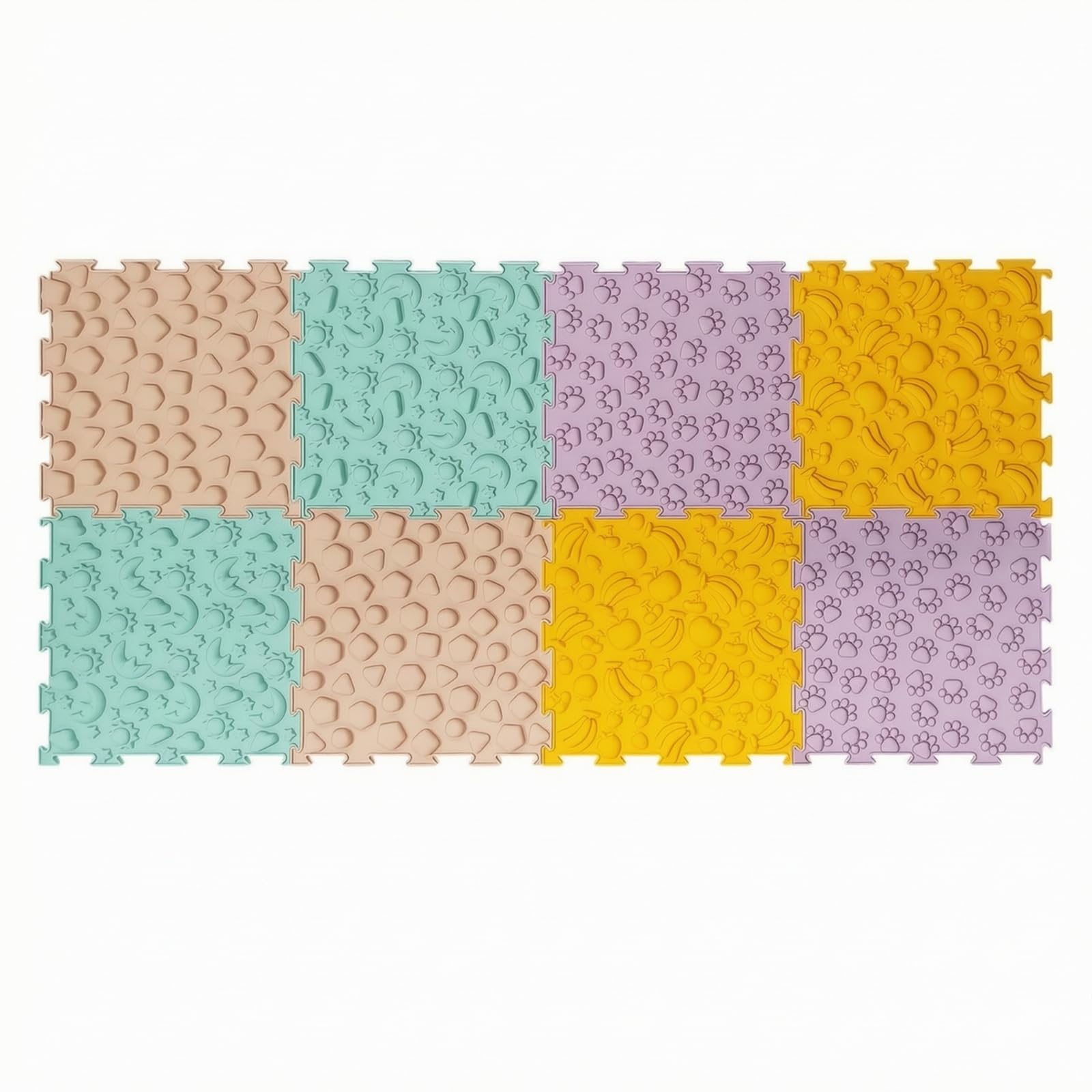 Almencla Dalle Sensorielle Éducatif Tapis Puzzle | Texturé, Modulable, Puzzle Bébé, pr Chambre d'enfant, Enfants,