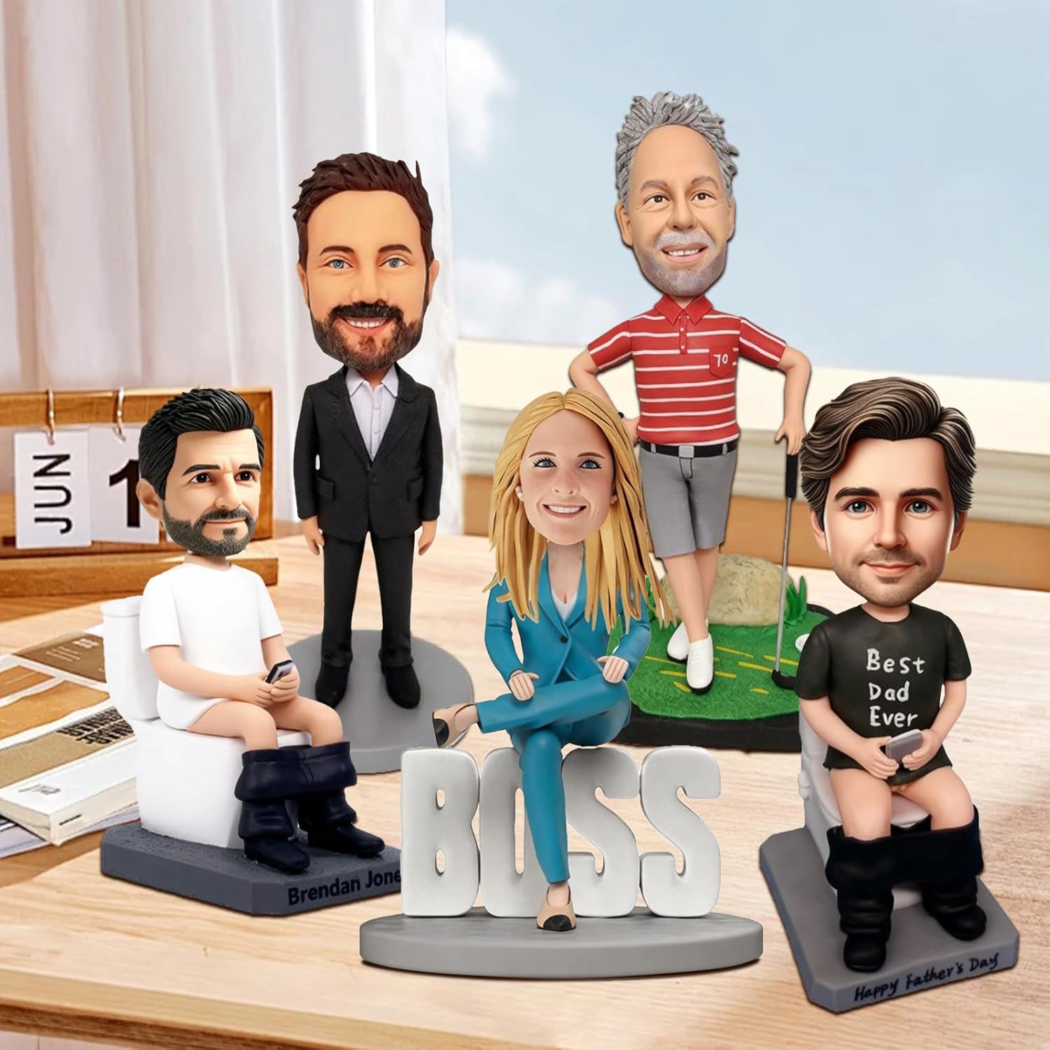 Custom Boss Bobblehead from Photo, Personalized Man in Suit Sculpture - Handmade Office Desk Decor, Unique Gift for Boyfriend, Boss, Retirement, Promotion, Father's Day