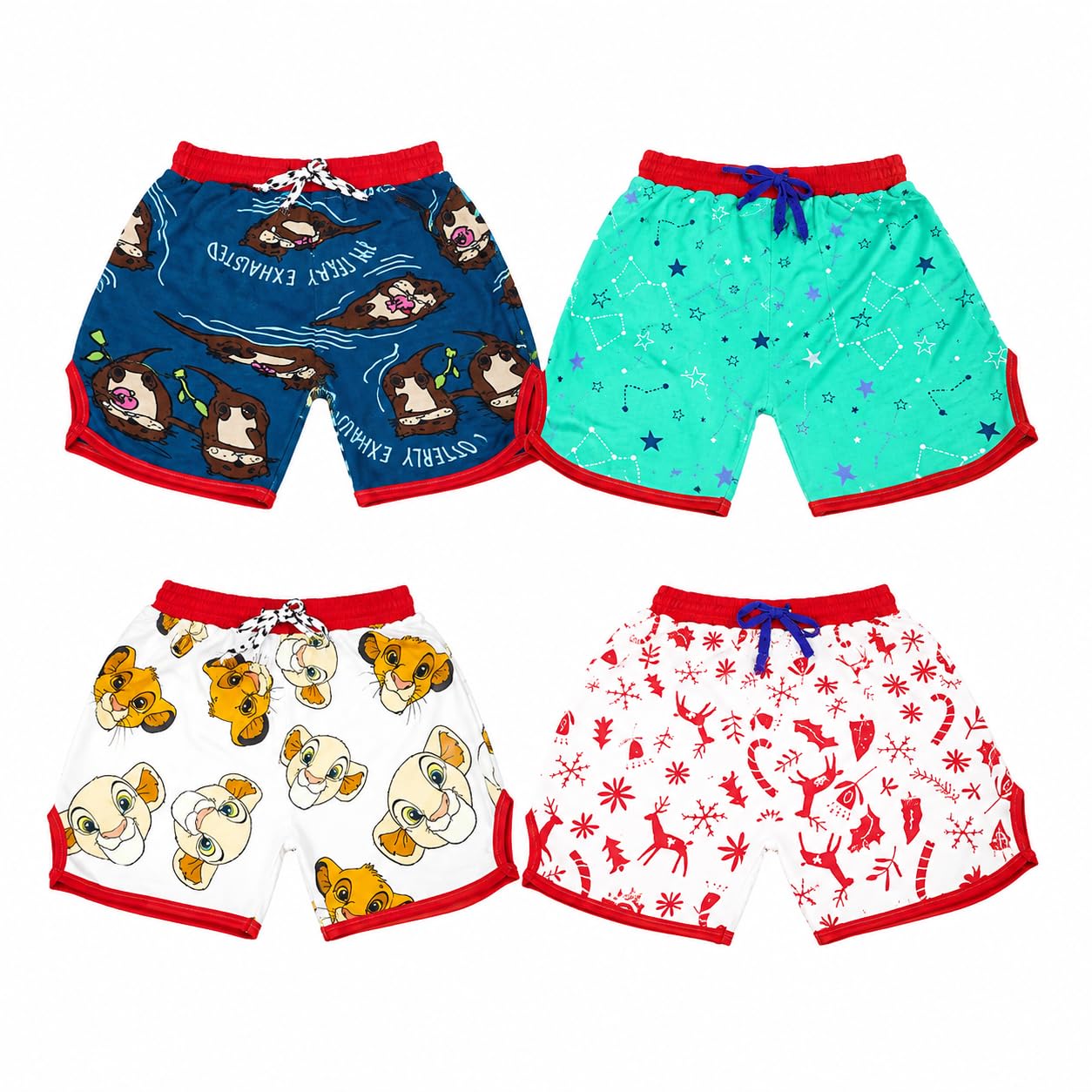 Women's Novelty Print Lounge Shorts with Drawstring Waist-picture-51