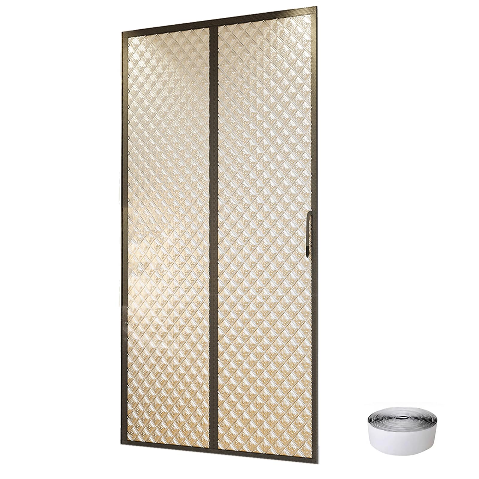 Rideau isolant thermique porte hiver protection froid salon balcon 200x230