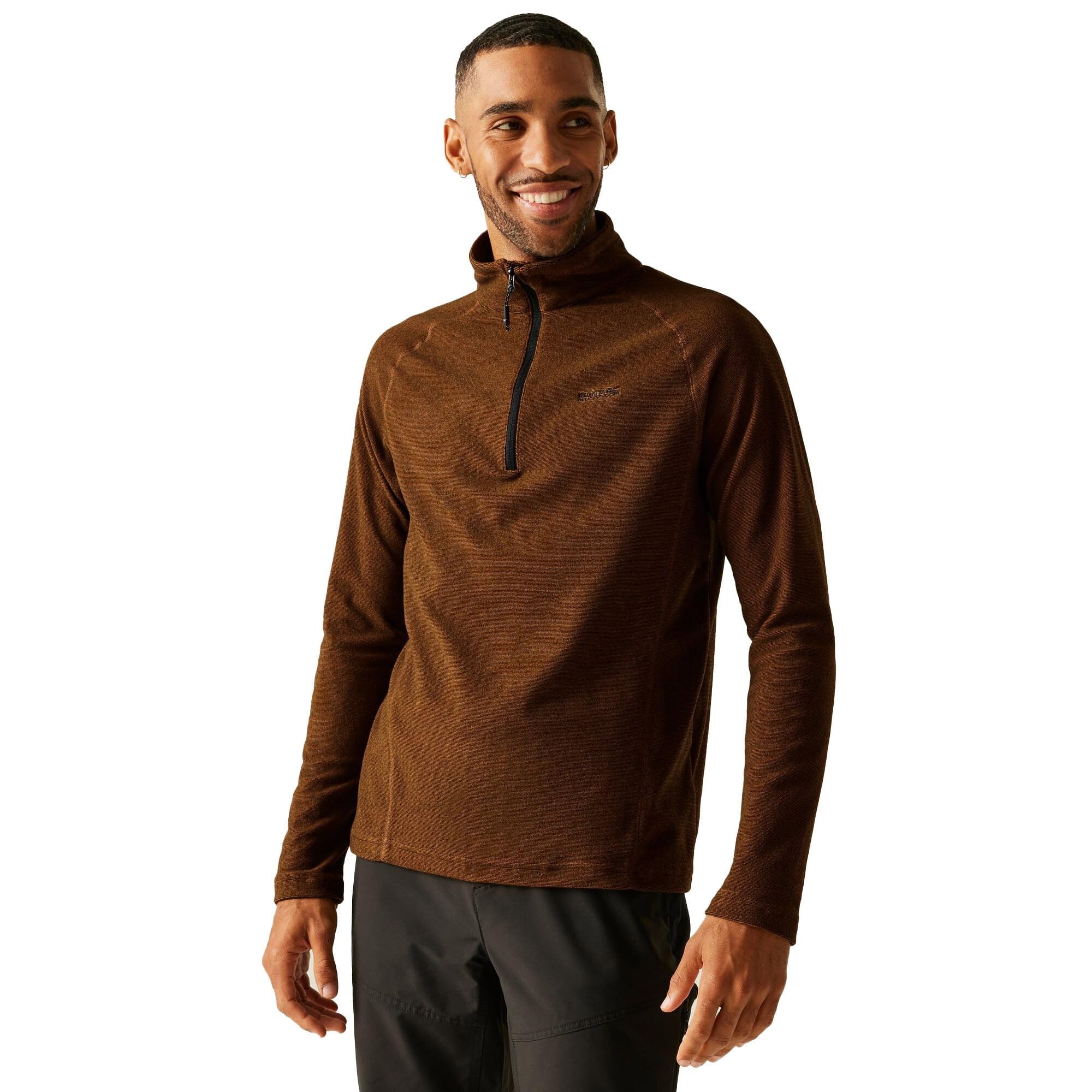 Regatta Men's Orange Light Half-Zip Fleece Montes