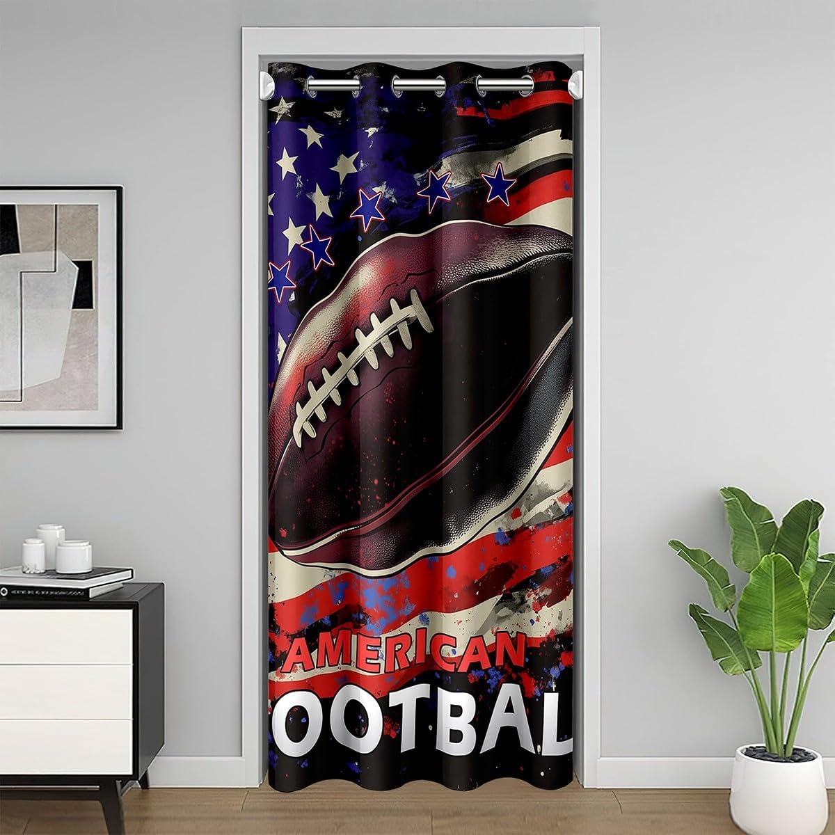 Cartoon Robot Doorway Curtain,Colorful Robots Machines Closet Door Cover Curtain for Bedroom Living Room,Futuristic Science Room Darkening Curtain Not Blackout Curtain,W52 X L80