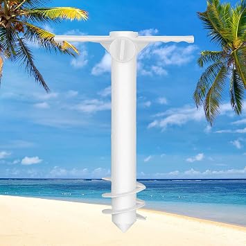 Taylor & Brown Beach Umbrella Sand Anchor, Umbrella Holder Fishing Pole with 3 Spiral Screw, Size Fits All Beach Umbrella, Safe Stand for Strong Winds