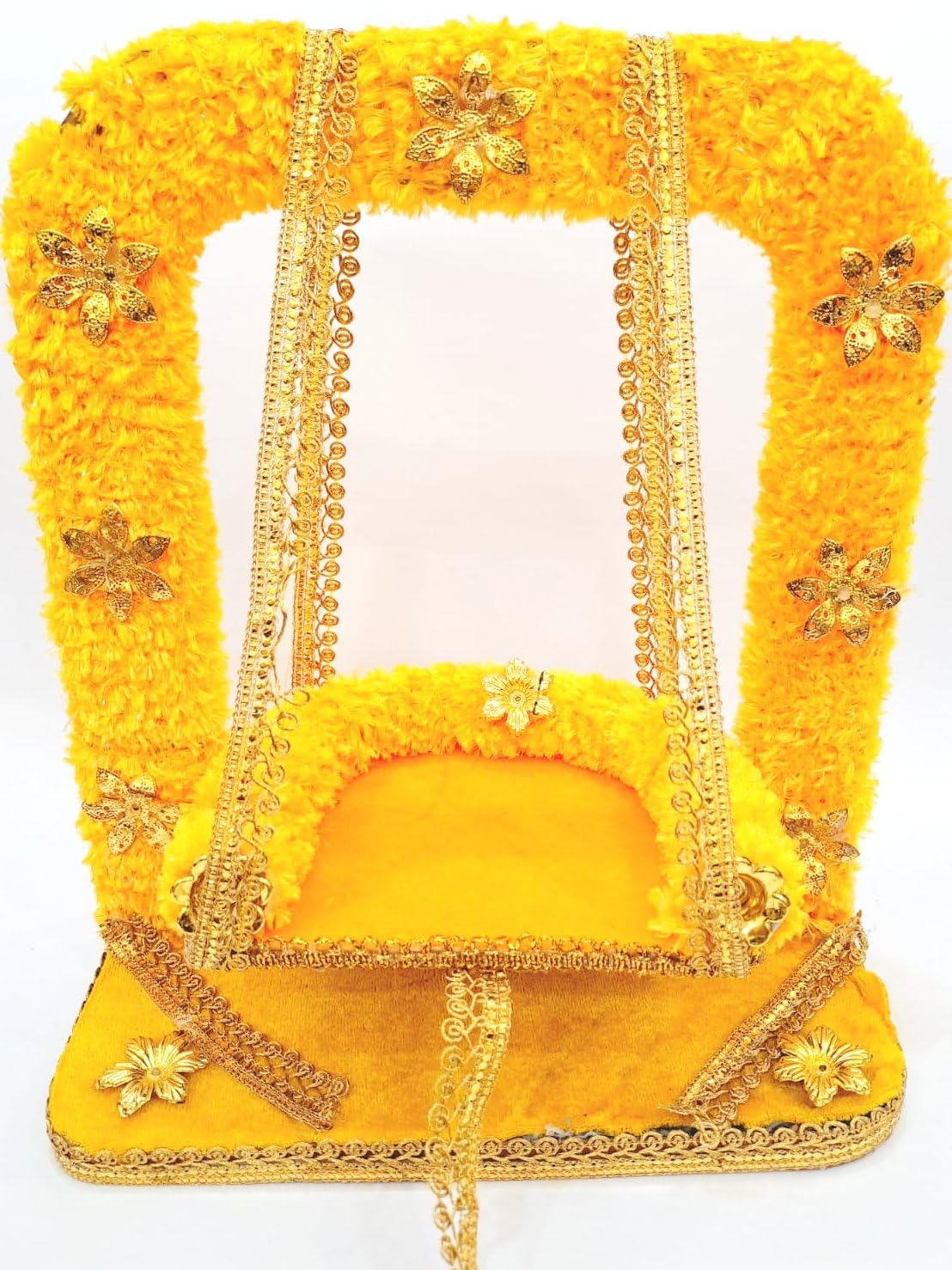 Krishna Janmashtami/Bal Gopal/Ladoo Gopal/Kaanha/Hindola Krishna Yellow Jhula jhula/ladoo Gopal jhula janmasthmi jhula Pack of 1