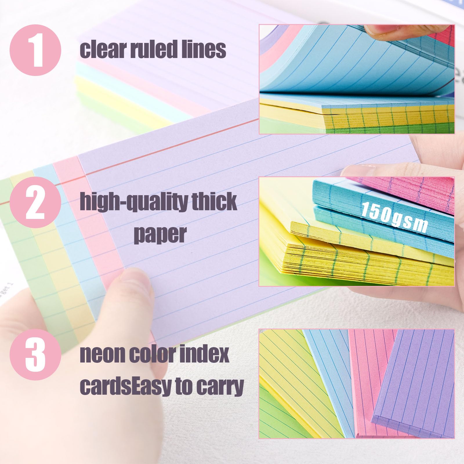 Snapklik.com : Index Cards 3 X 5 Inch, 750 Count, Ruled On Both Sides ...