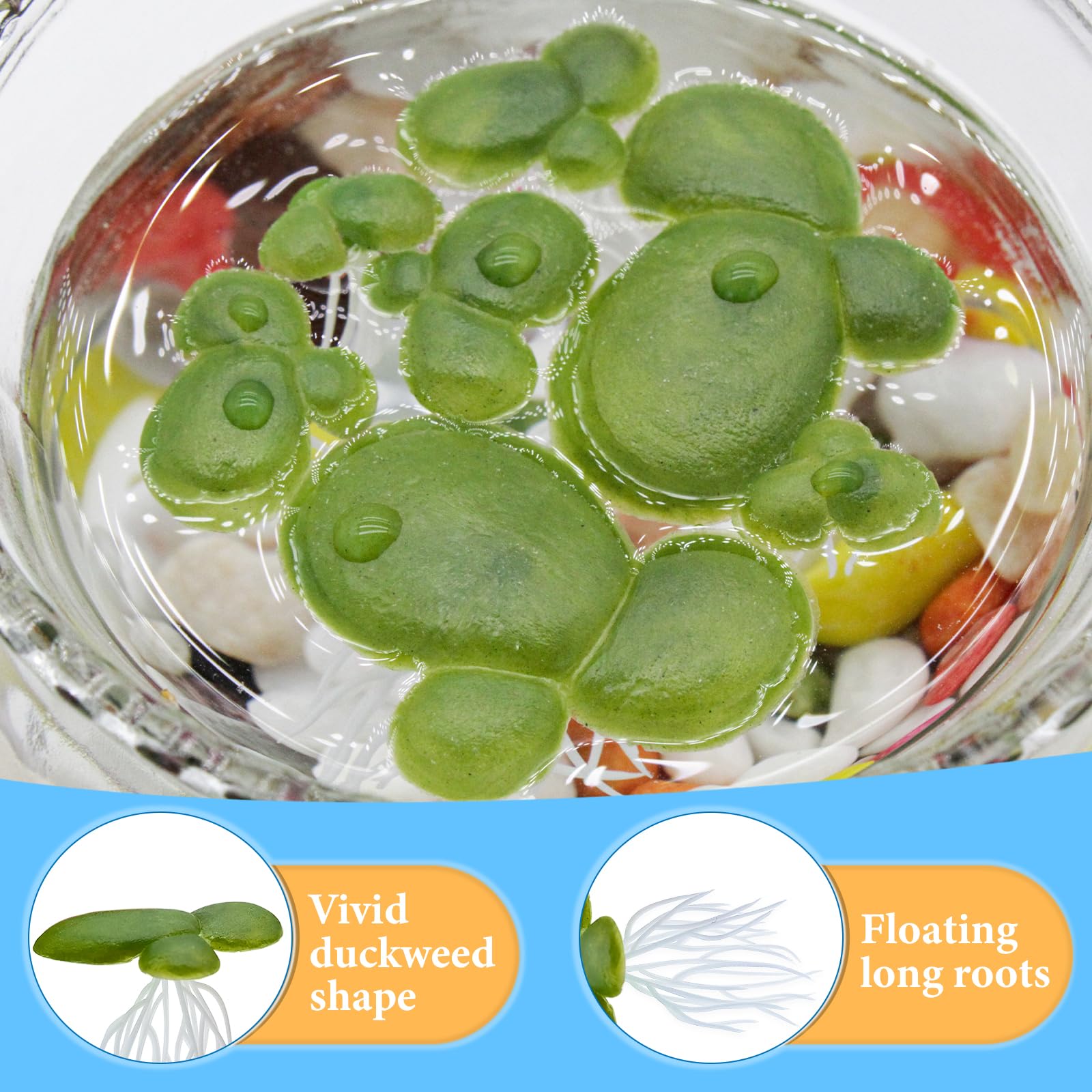 1 lot de 1 canard artificiel qui bouge en plastique pour aquarium - Plantes flottantes - Mini canard - Plantes pour aquarium à poissons