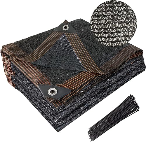 Hausleaf 40% paño de sombra, 6.5 x 10 pies, borde sellado duradero con ojales, resistente a los rayos UV, red de sombra de jardín para plantas,