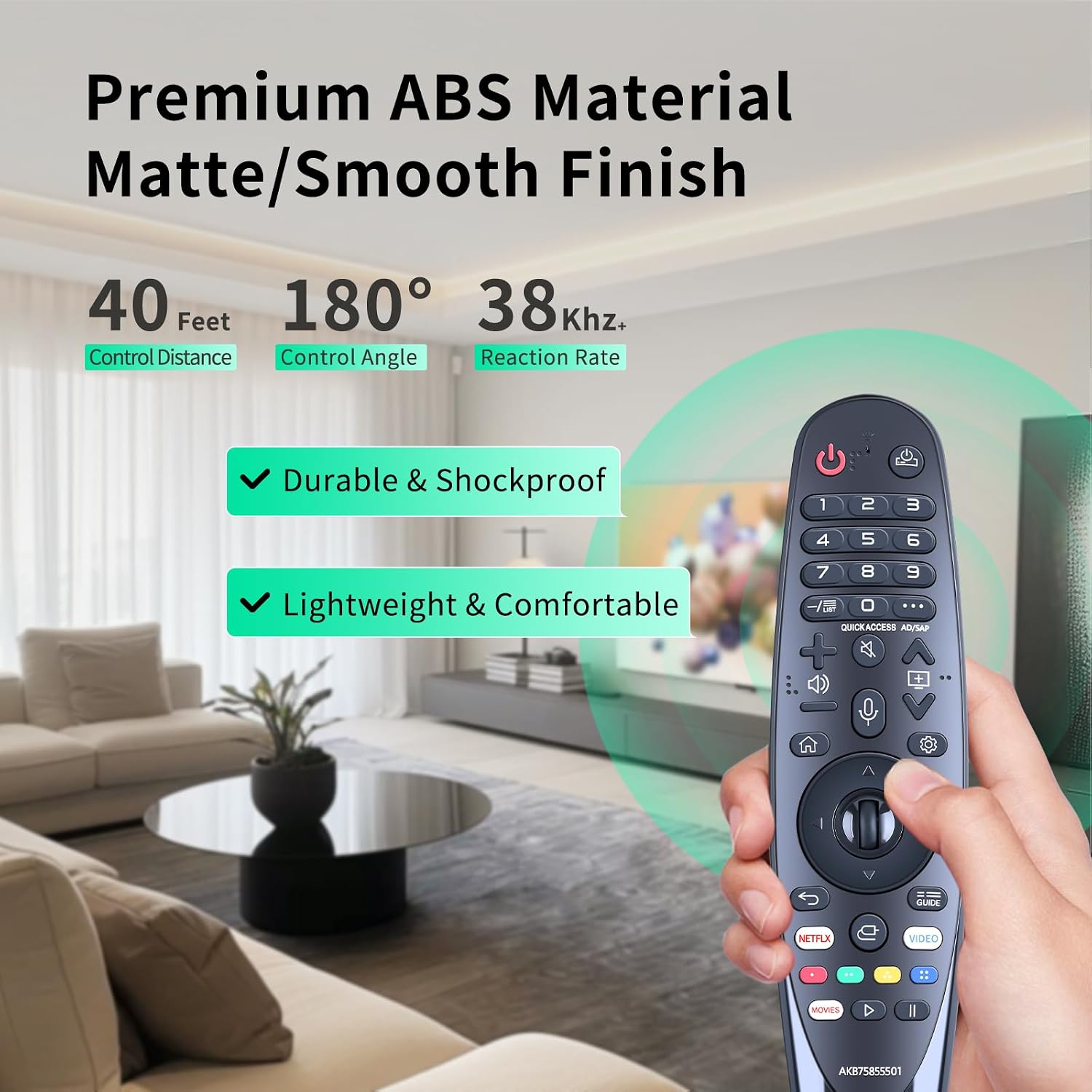 AKB75855501 MR20GA Replacement Remote for LG TV 55NANO81ANA, 65NANO90UNA image 3