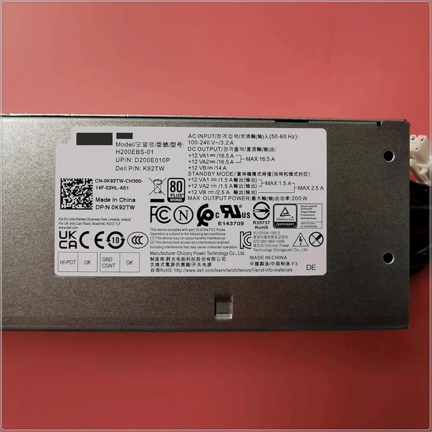 1pc Power Supply Adapter for 3080 5080 7080 5090 7090 SFF 200W PSU 6Pin + 4Pin + 4Pin H200EBS-01 L200EBS-01 H200EPS-01