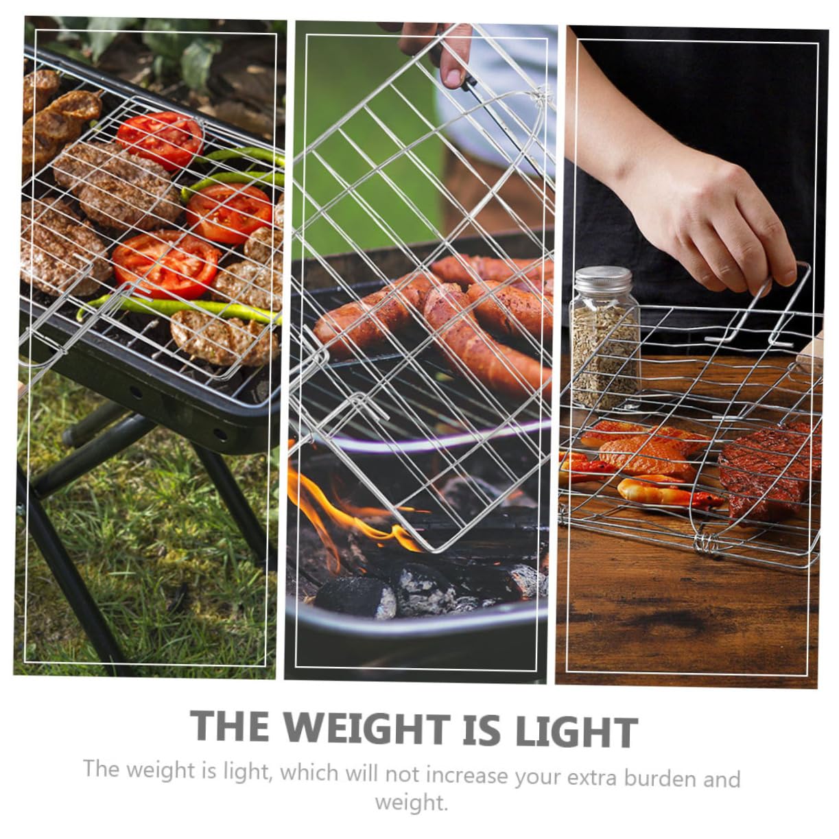 Toddmomy 2pezzi Cestini Per Grigliate in Inossidabile Retine Per Barbecue Da Utensili Per Grigliare Con Manico Ergonomico Per Proteggere La Mano Per Barbecue All e Cottura Di Bistecche e