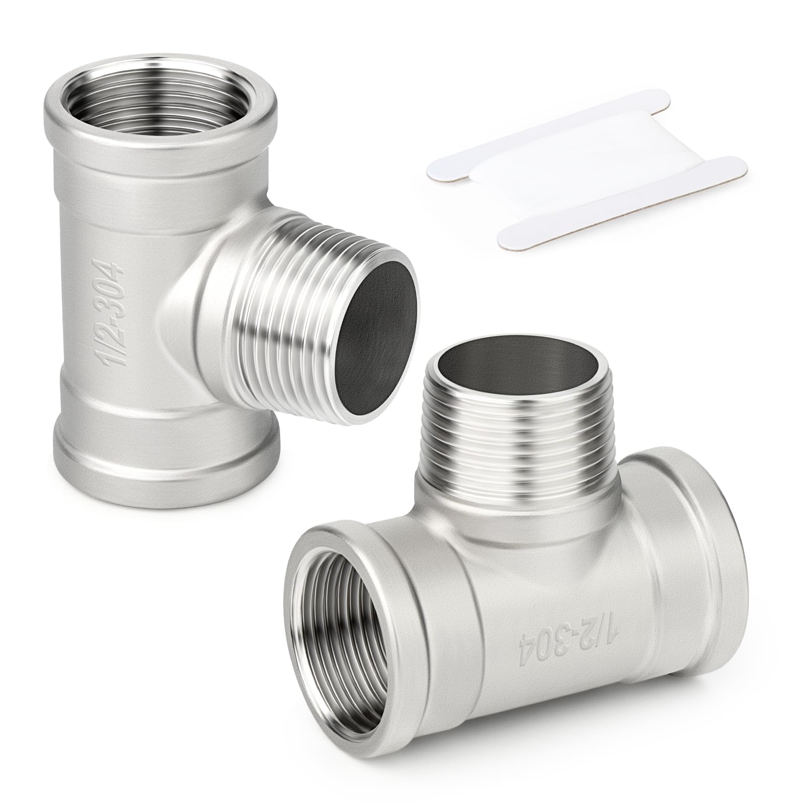 Te de acero inoxidable 304 NPT 1/2 pulgada TAISHER para tuberías de agua y gas