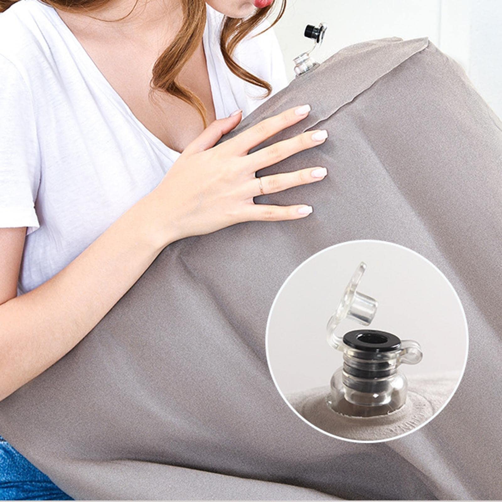 Générique Oreiller Gonflable en Forme de, Confortable, Portable et Léger pour Le Camping.