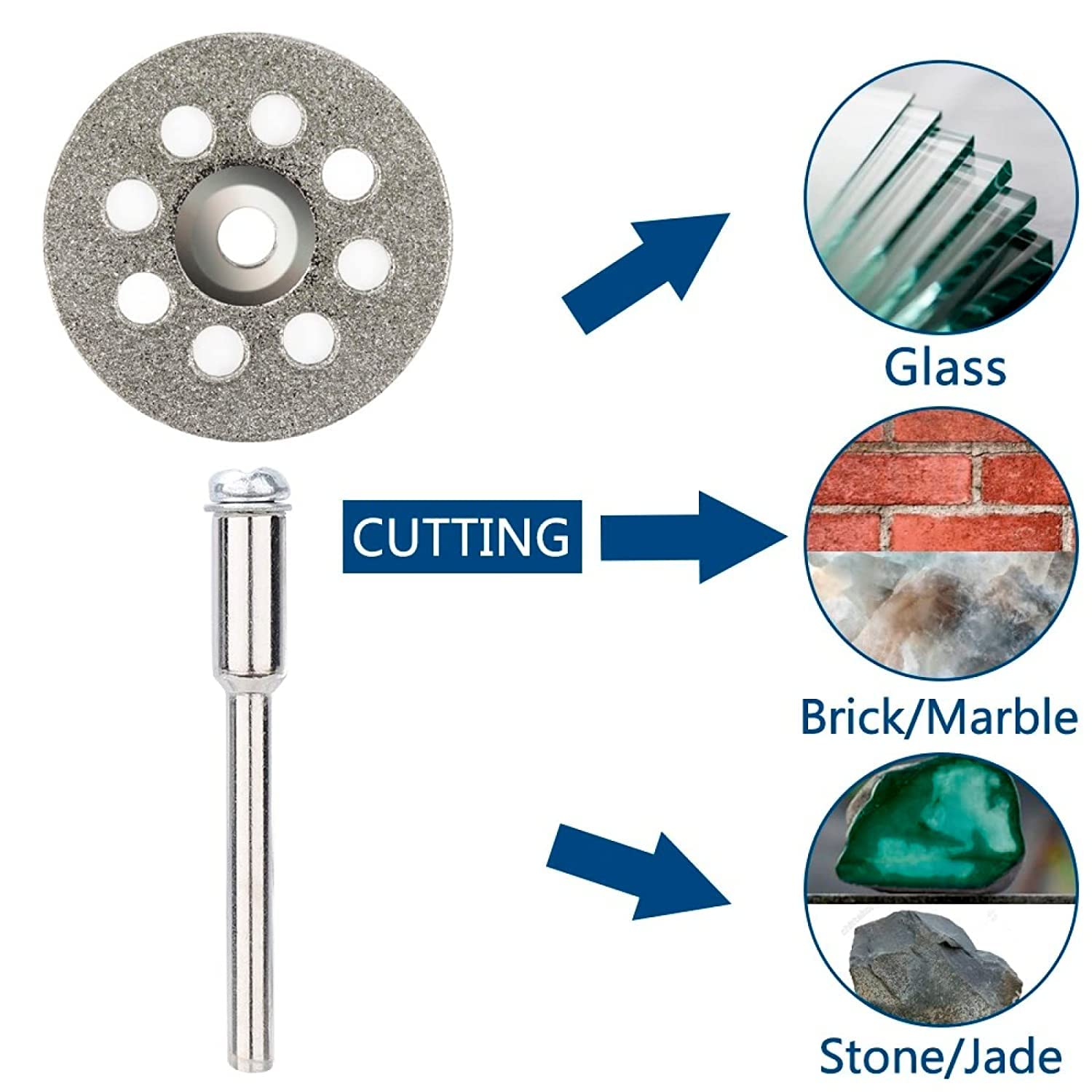 Tarcza do piły tarczowej, przenośna tarcza tnąca, 41 SZTUK Zestaw narzędzi obrotowych HSS Brzeszczoty 1/8 "Shank Diamentowa tarcza tnąca Piła tarczowa Metal Cut Off Wheel