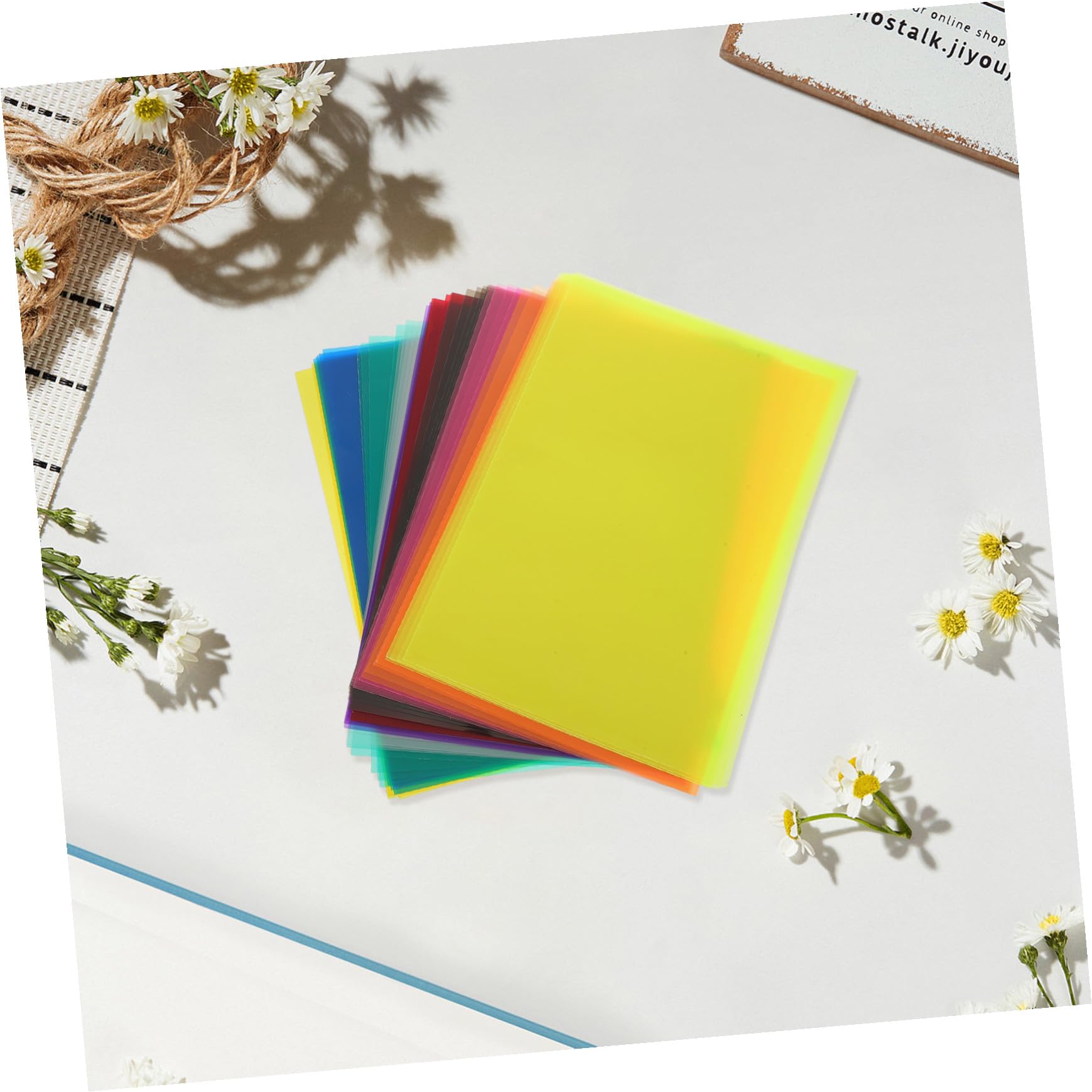 50 Arkuszy Eleganckiego Papieru Do Pakowania Ręcznie Robionego Kolorowy Celofan Kolorowy Papier Celofanowy Przezroczysty Do Pakowania DIY Dekoracje