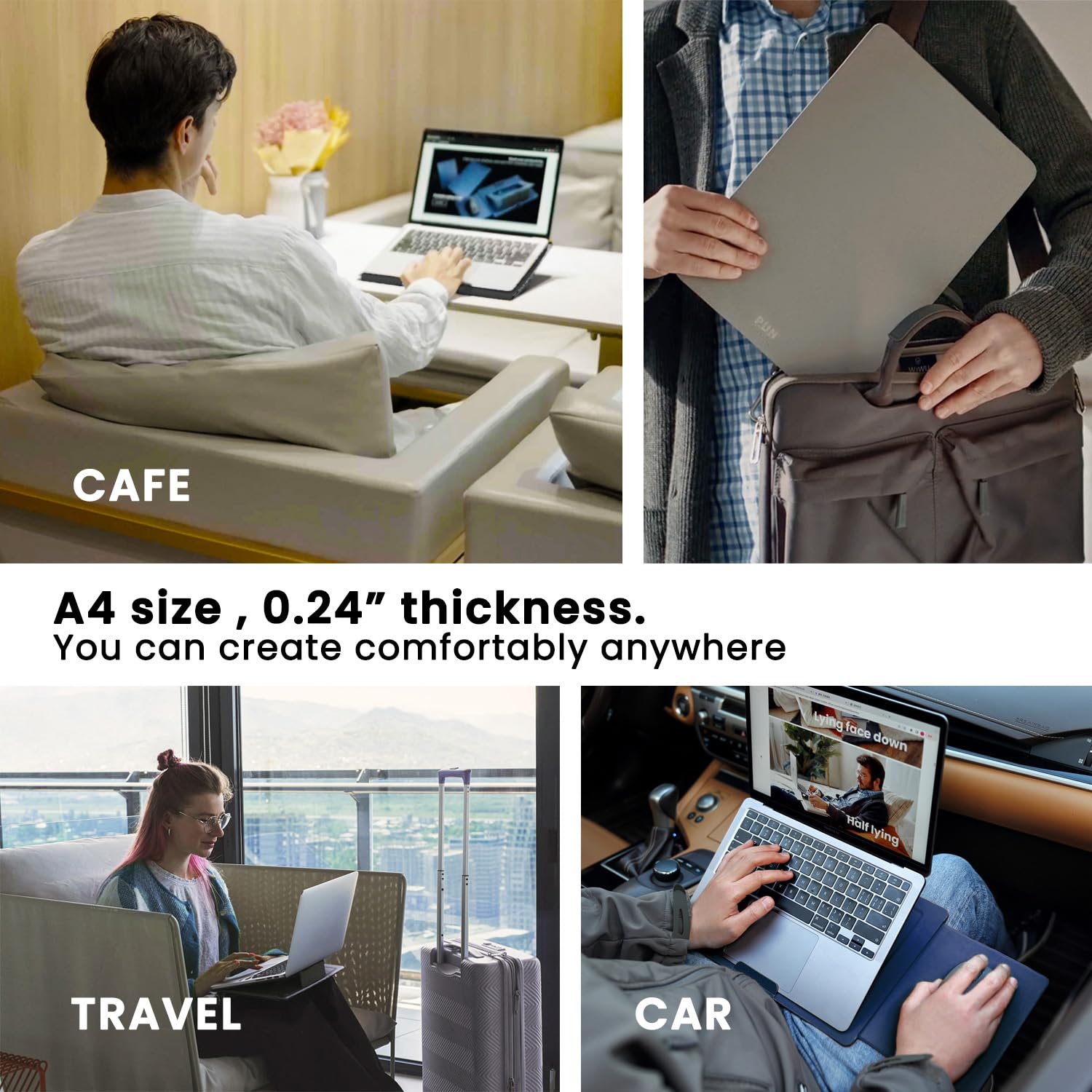 Amazon.co.jp: PUNCUBE ポータブルラップデスク - ラップデスク 格納式