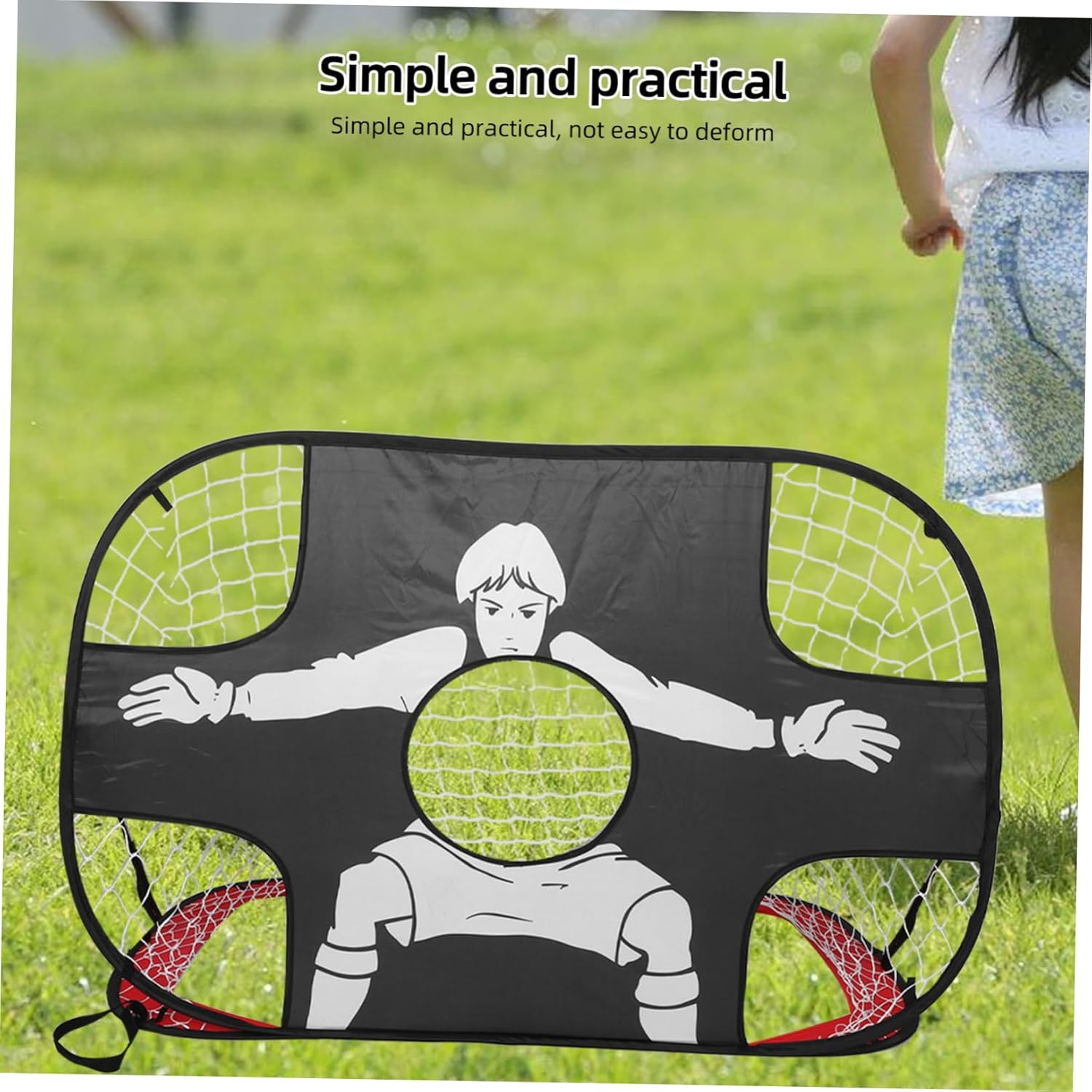 YARNOW Portable Soccer Goal Football Target Net Boys and Girls Training Tool Robust Mesh Grid Easy Fold Carry Outdoor Soccer Accessory Football Training Net Rebounder