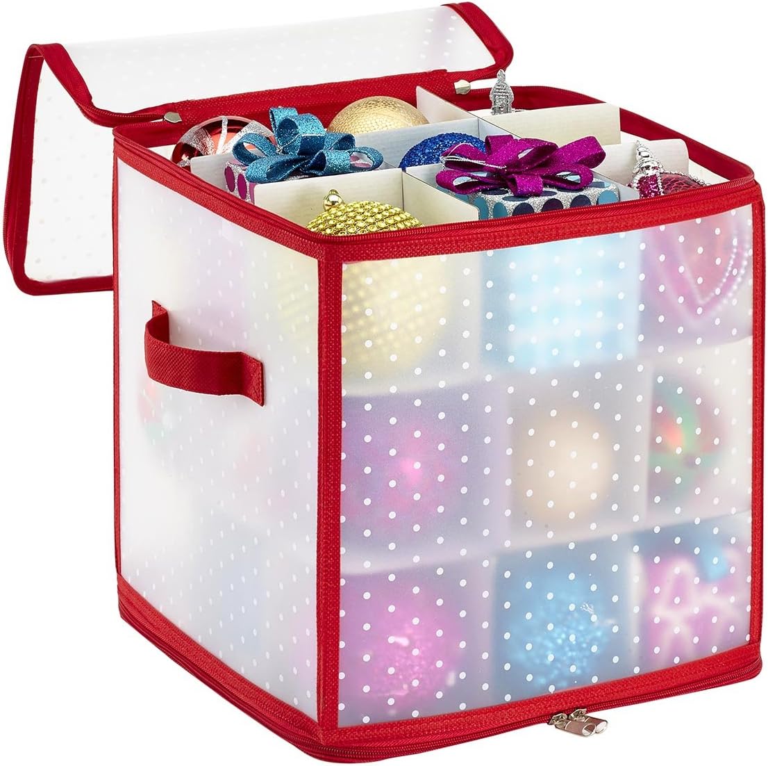 Kennedy Home Collection - 27-Count Jumbo Ornament Storage Cube- 4inch Ornamnets