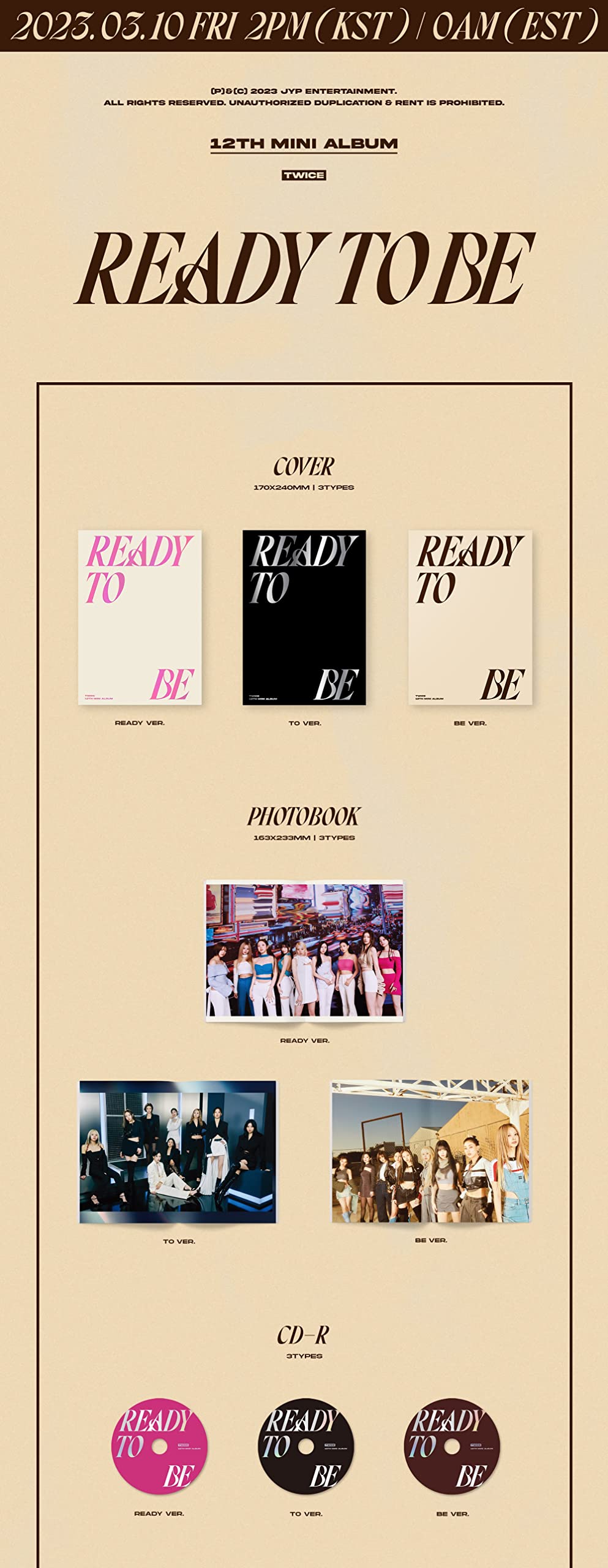 TWICE Album READY TO BE BE Version + Pre-Order Benefits + BolsVos Digital Planner & Sticker Pack