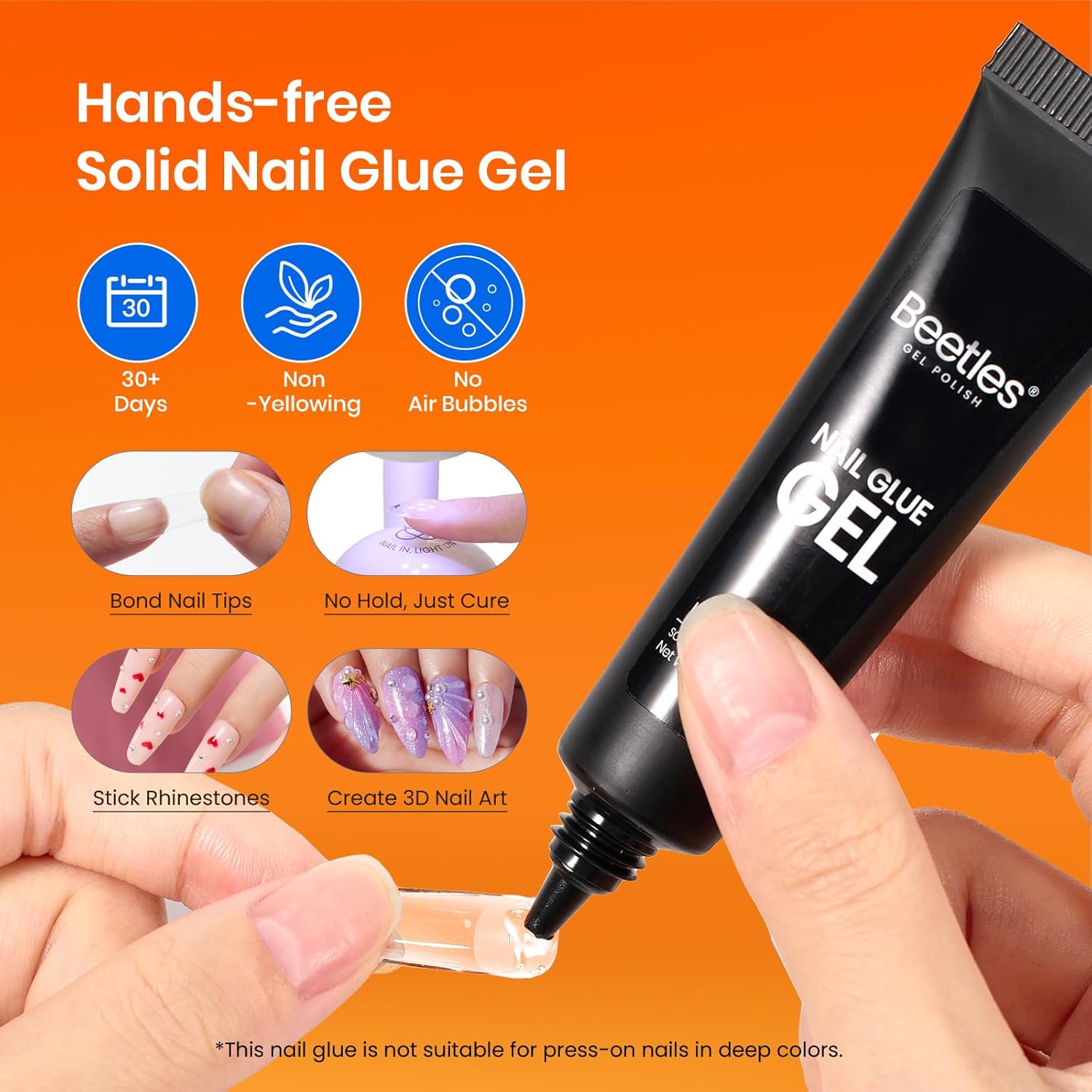 Beetles Gel Nail Kit Etch-X, Almond Short, 576pcs 12 Sizes, with Dehydrator and Primer, Solid Glue Mini Lamp, Pre-Etched Half Matte Acrylic Nail Kit Fake Nail for Home DIY Extension Set