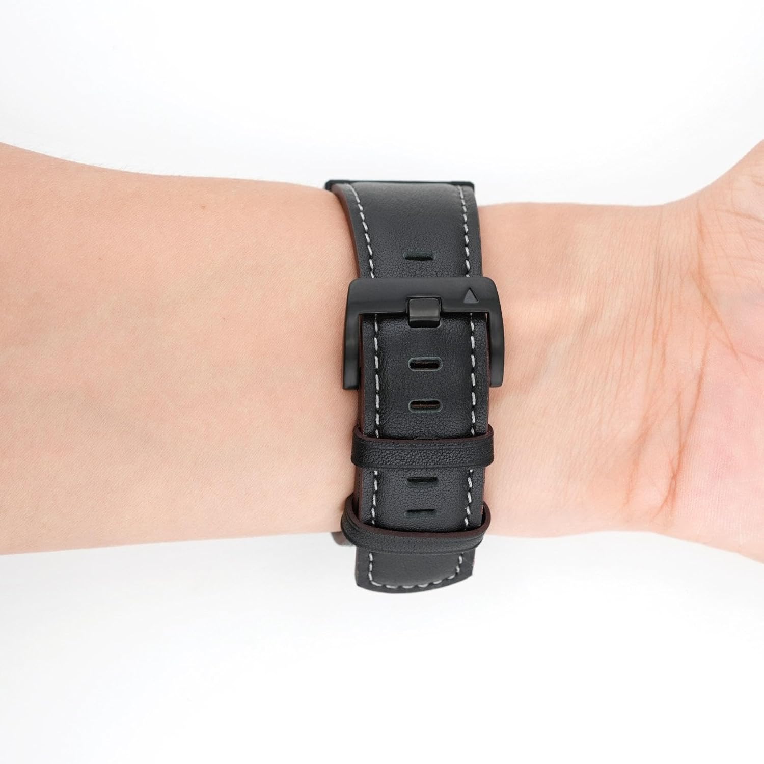 Abanen Genuine Leather Watch Band for Garmin Fenix 8 47mm / epix Pro 47mm / Instinct 3 45mm, QuickFit Retro Classic Wrist Strap for Fenix 7/6/5,Quatix 7 - Image 5