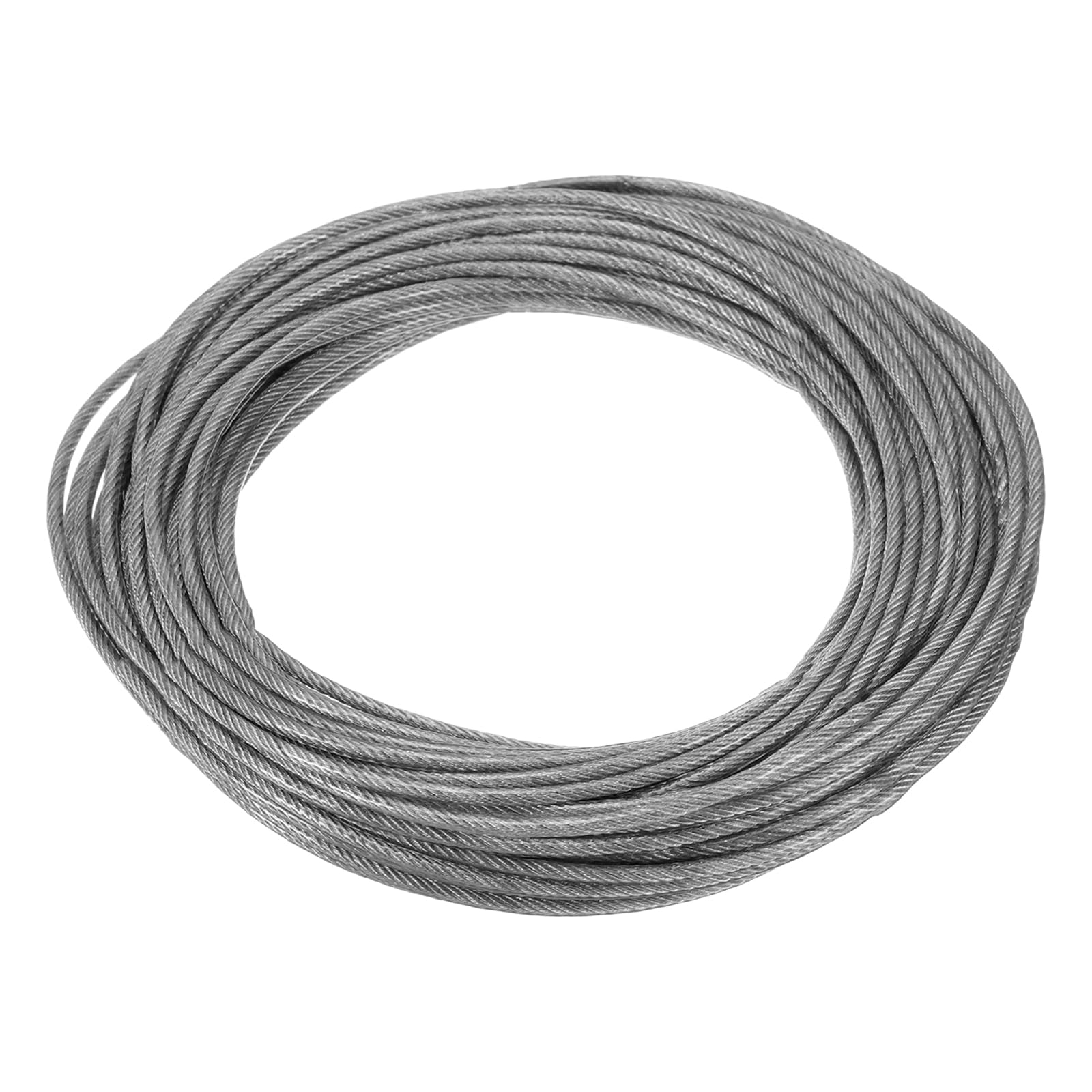 Cable de acero inoxidable de 2 mm y 15 m con recubrimiento de PVC de 7x7 hebras para exterior 6