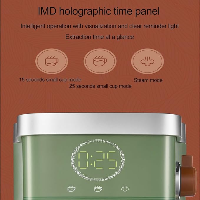 Cafetera Semi Automática de 20 Bar con Espumador, 1.2L miniatura 8