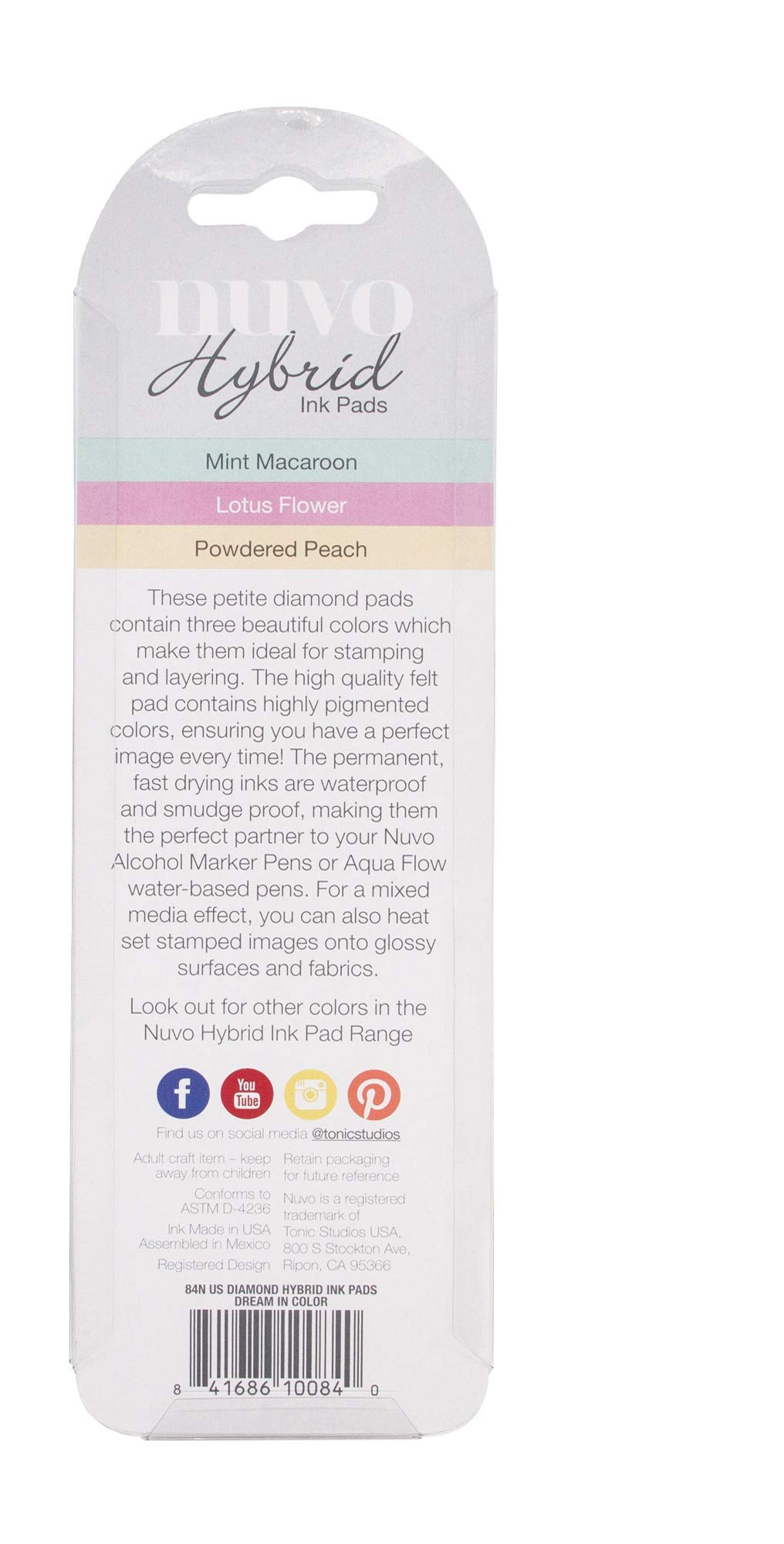 Tonic Studios Nuvo Diamond Hybrid Ink Pads 3/Pkg-Dream In Color