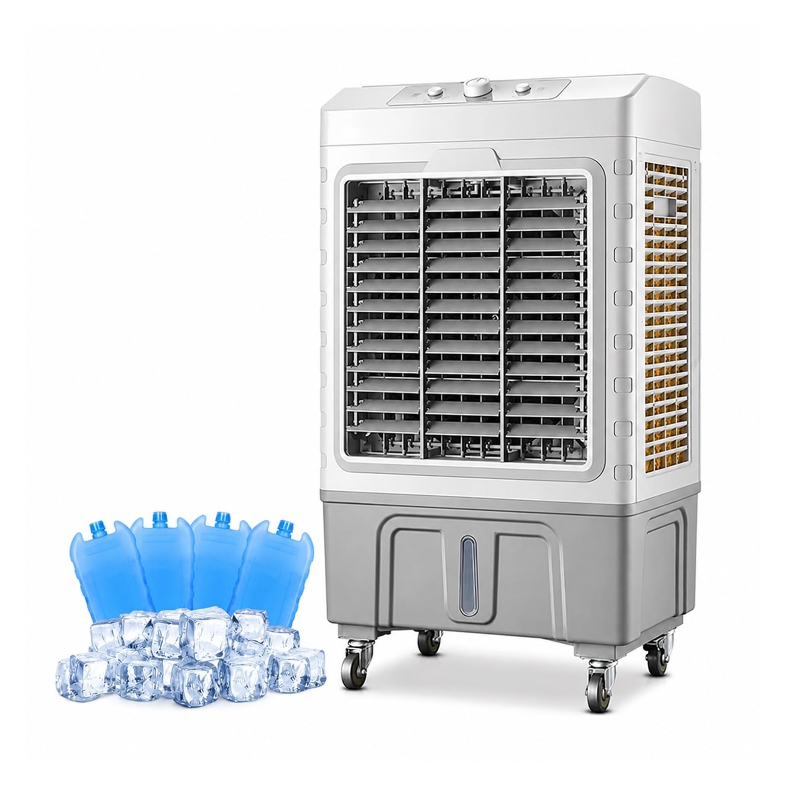 Qerasxpmkunj One Color 60L Evaporative Air Cooler 3 In 1 3 Speeds Wheels Indoor Outdoor