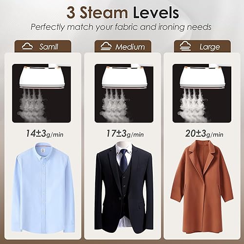 Miniatura 10 de Biupky - Mini plancha de vapor para ropa, vaporizador portátil para ropa, plancha de viaje, micro plancha de vapor, mini vaporizador de mano,